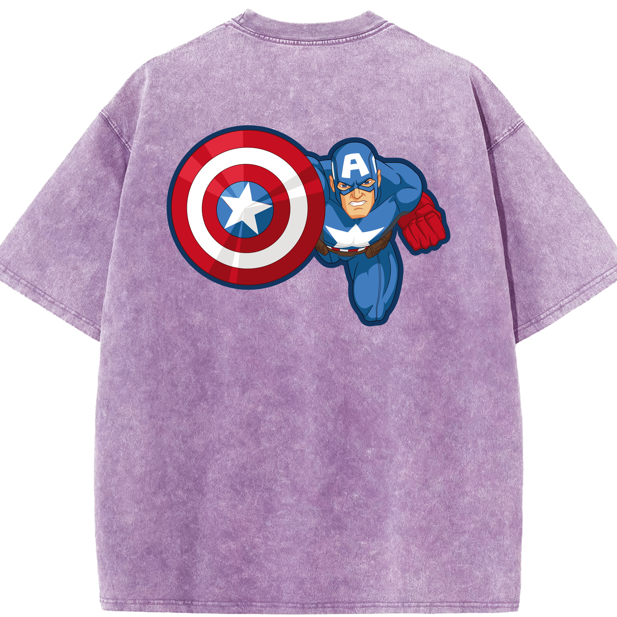 （画像用） アベンジャーズ The Avengers 綿100% ヴィンテージ風 半袖Tシャツ（背面プリント）