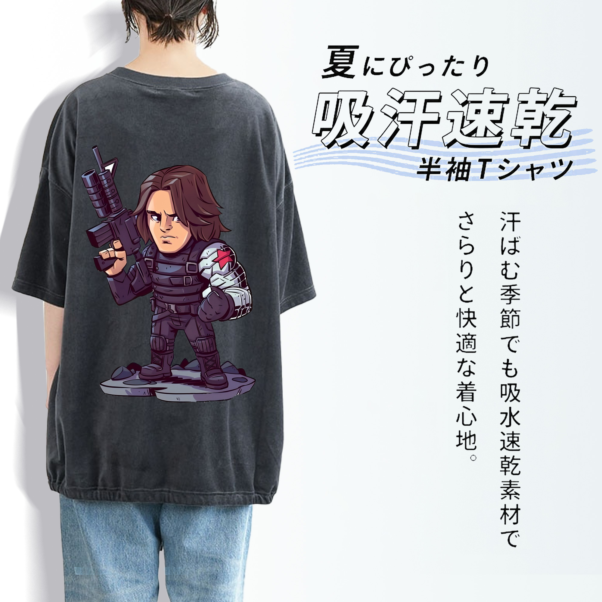 アベンジャーズ The Avengers 綿100% ヴィンテージ風 半袖Tシャツ（背面プリント）