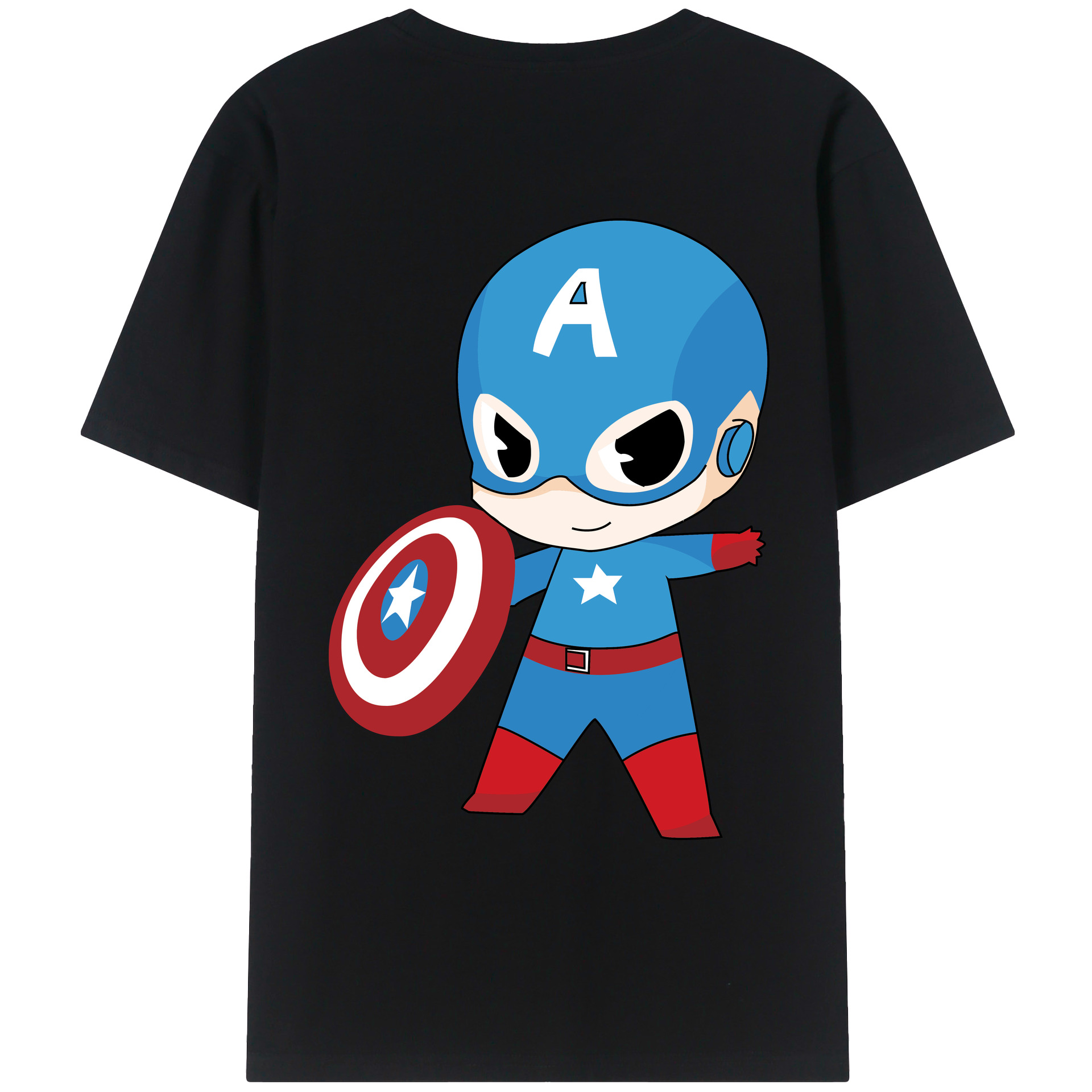 （画像用） アベンジャーズ The Avengers 綿100％ メンズ半袖Tシャツ（バックプリント） 通気性