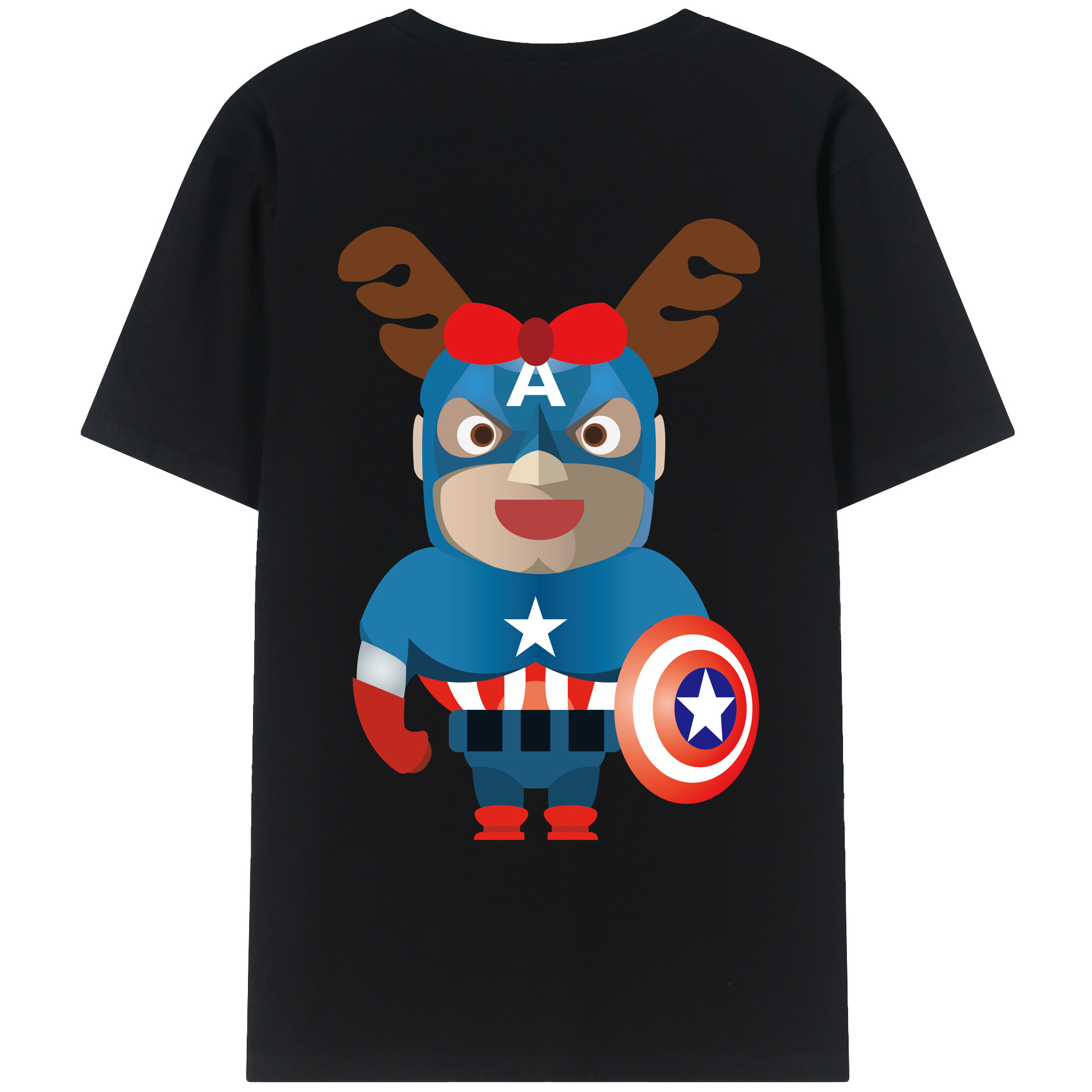 （画像用） アベンジャーズ The Avengers 綿100％ メンズ半袖Tシャツ（バックプリント） 通気性