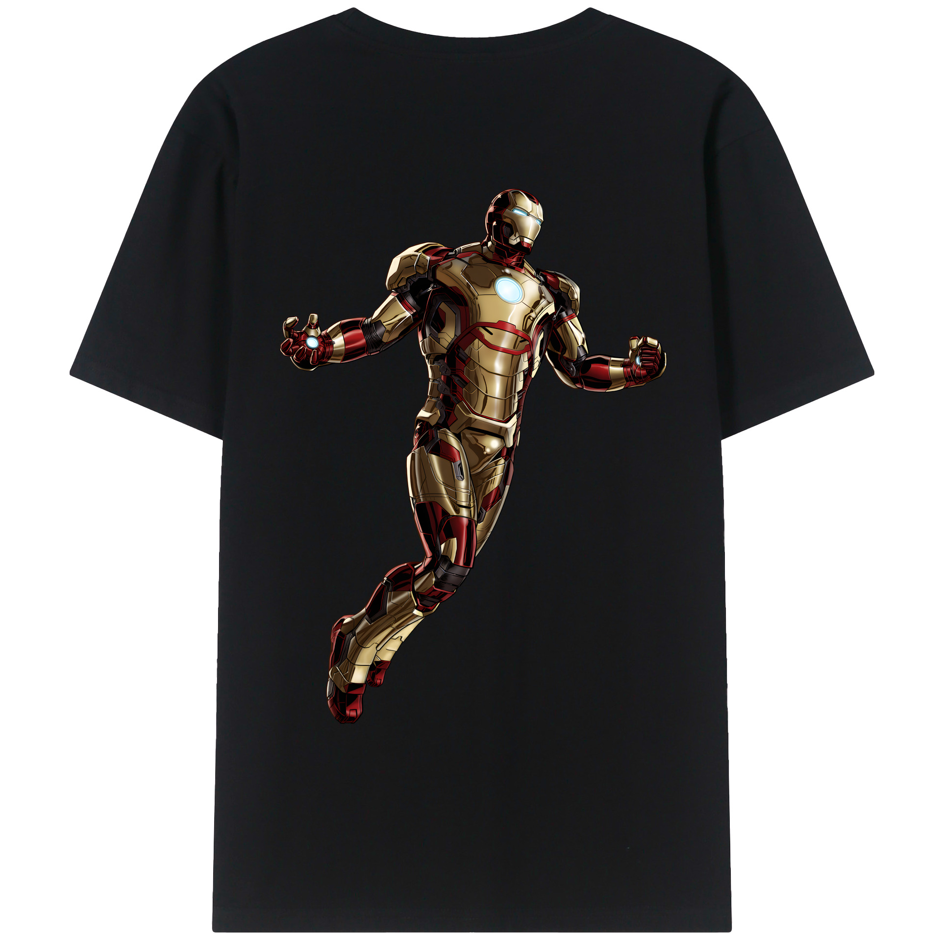 （画像用） アベンジャーズ The Avengers 綿100％ メンズ半袖Tシャツ（バックプリント） 通気性