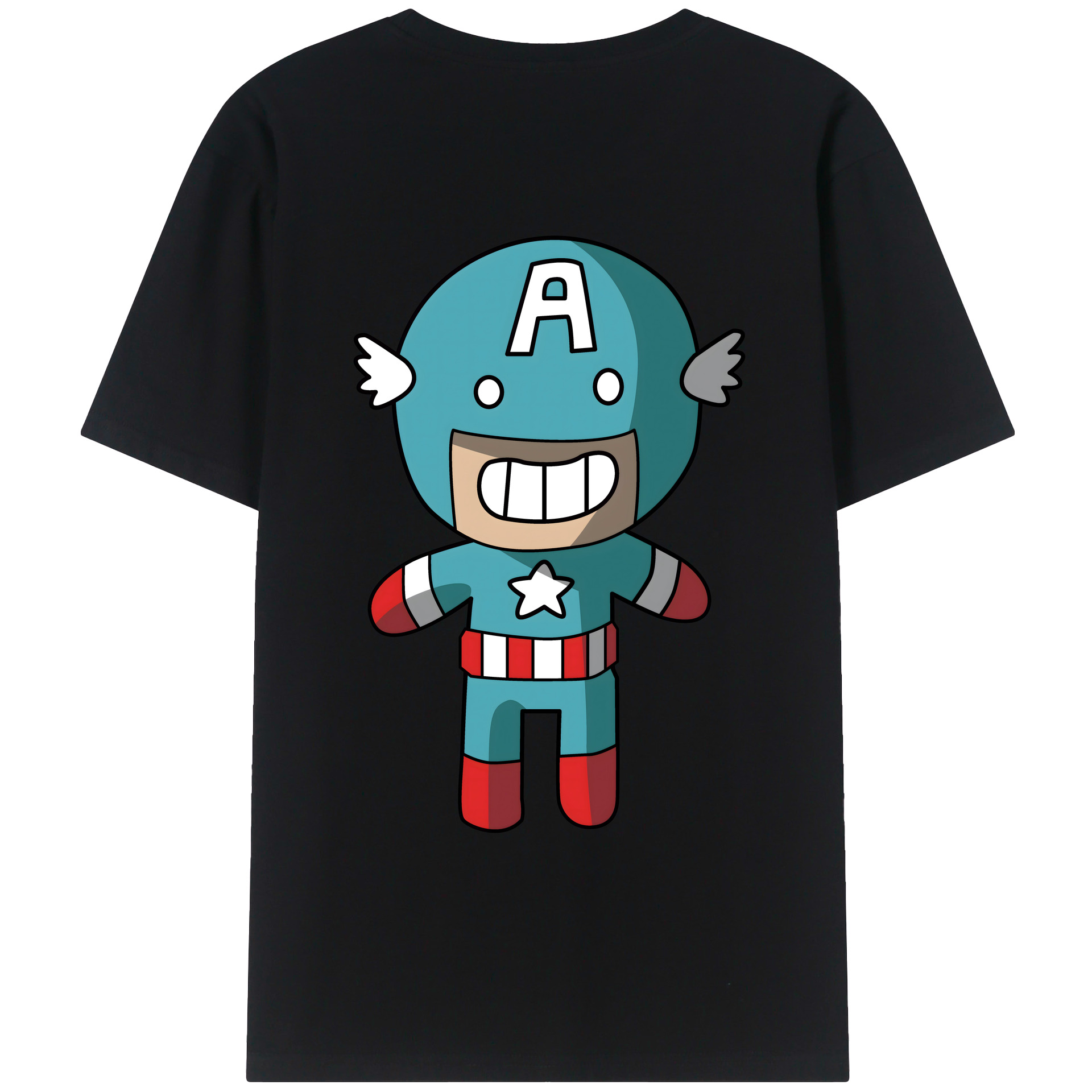（画像用） アベンジャーズ The Avengers 綿100％ メンズ半袖Tシャツ（バックプリント） 通気性