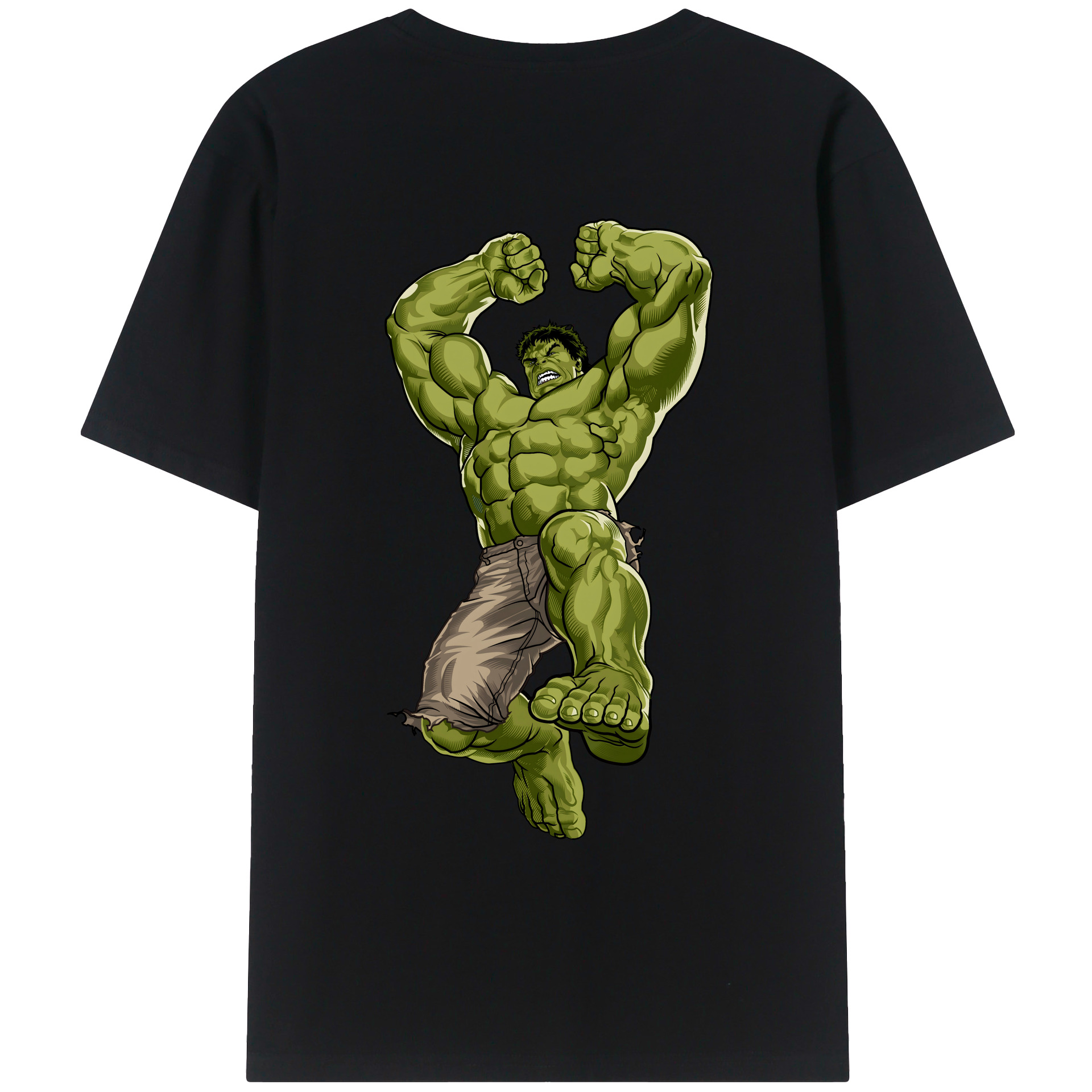 （画像用） アベンジャーズ The Avengers 綿100％ メンズ半袖Tシャツ（バックプリント） 通気性