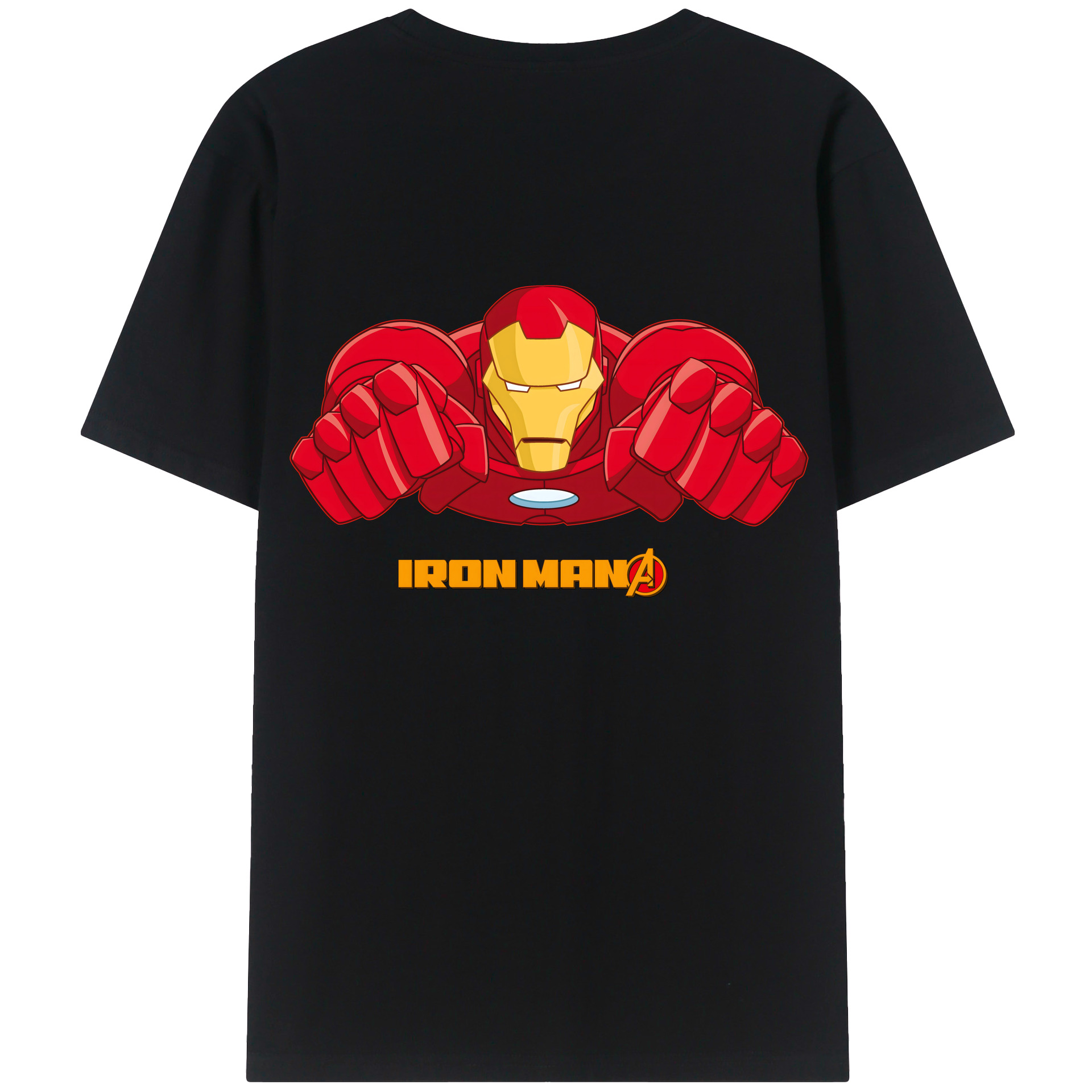 （画像用） アベンジャーズ The Avengers 綿100％ メンズ半袖Tシャツ（バックプリント） 通気性