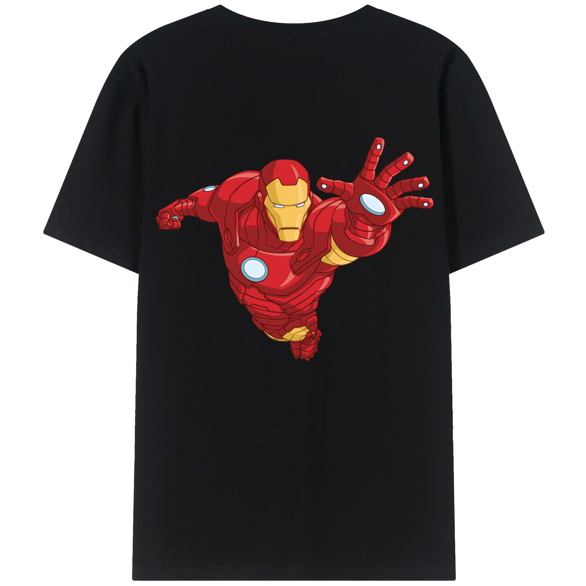 （画像用） アベンジャーズ The Avengers 綿100％ メンズ半袖Tシャツ（バックプリント） 通気性