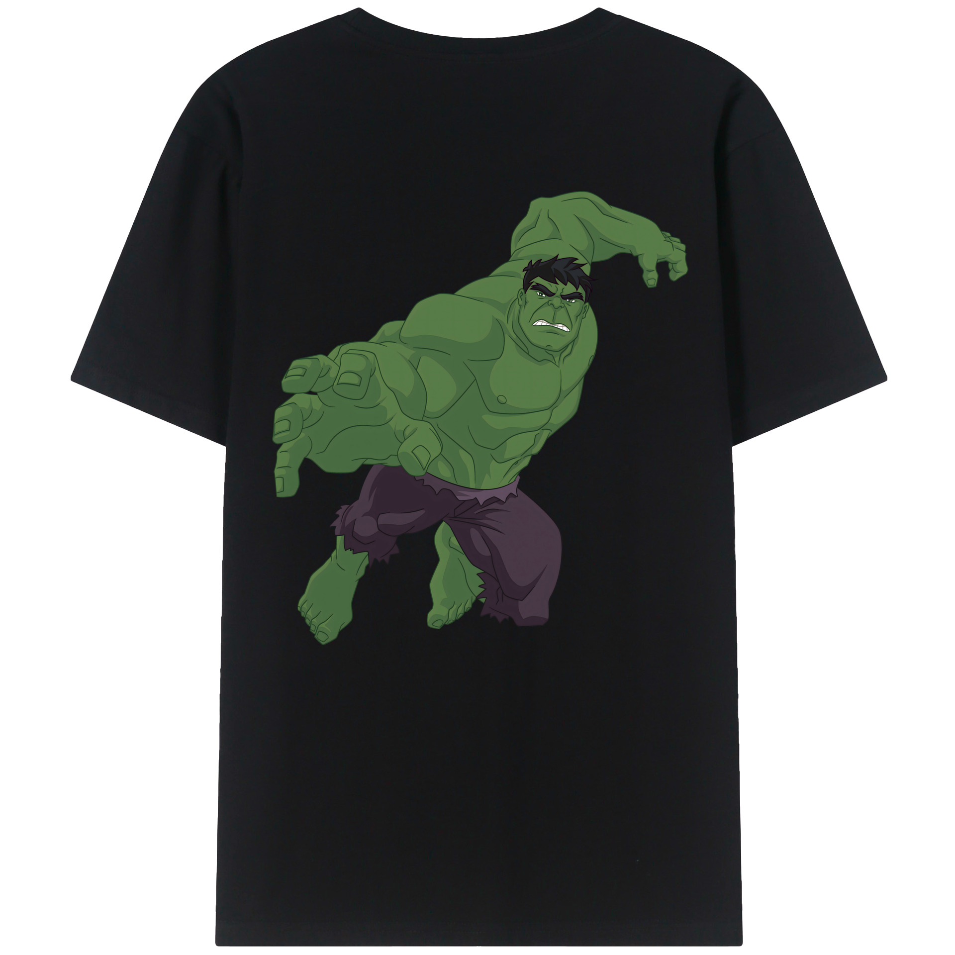 （画像用） アベンジャーズ The Avengers 綿100％ メンズ半袖Tシャツ（バックプリント） 通気性