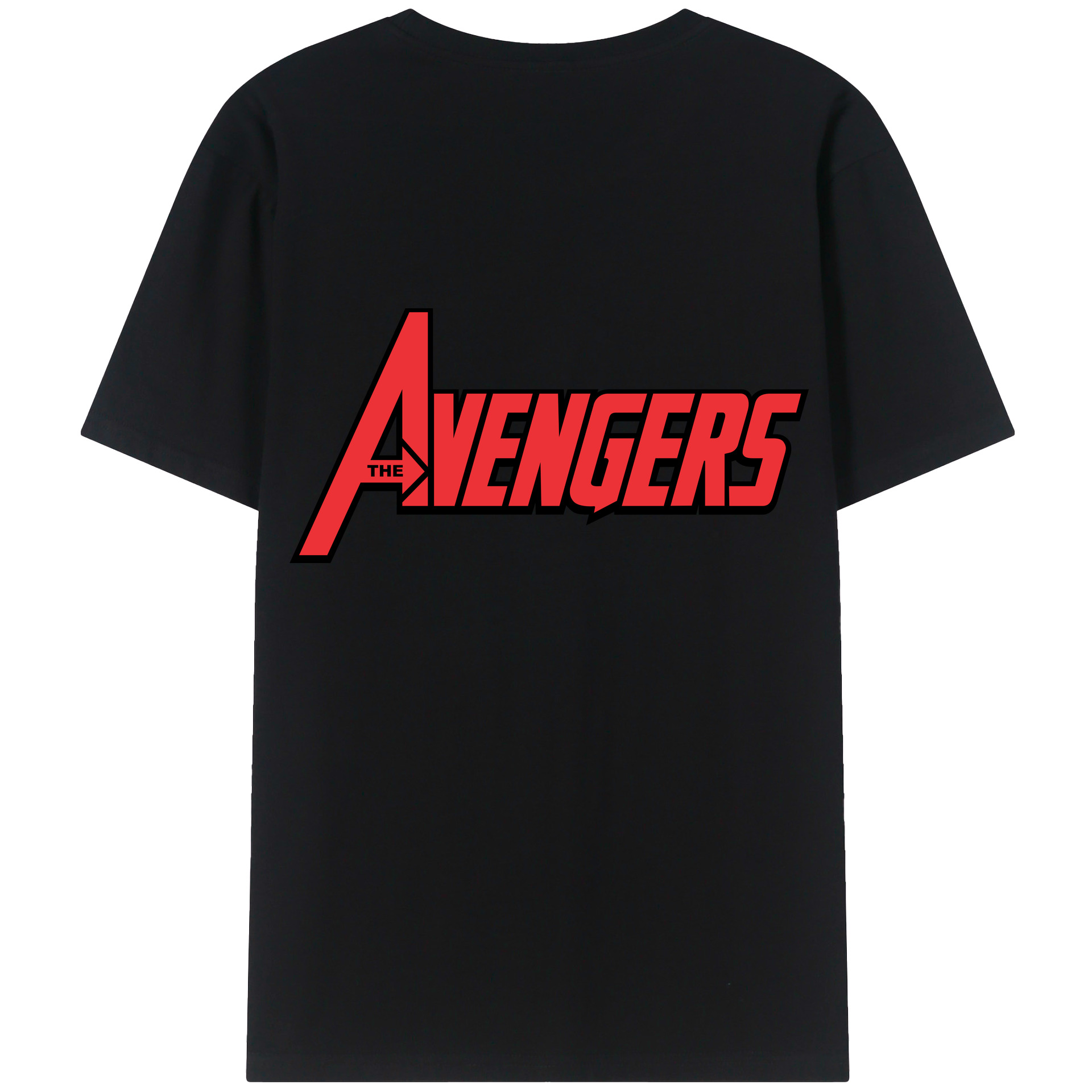 （画像用） アベンジャーズ The Avengers 綿100％ メンズ半袖Tシャツ（バックプリント） 通気性