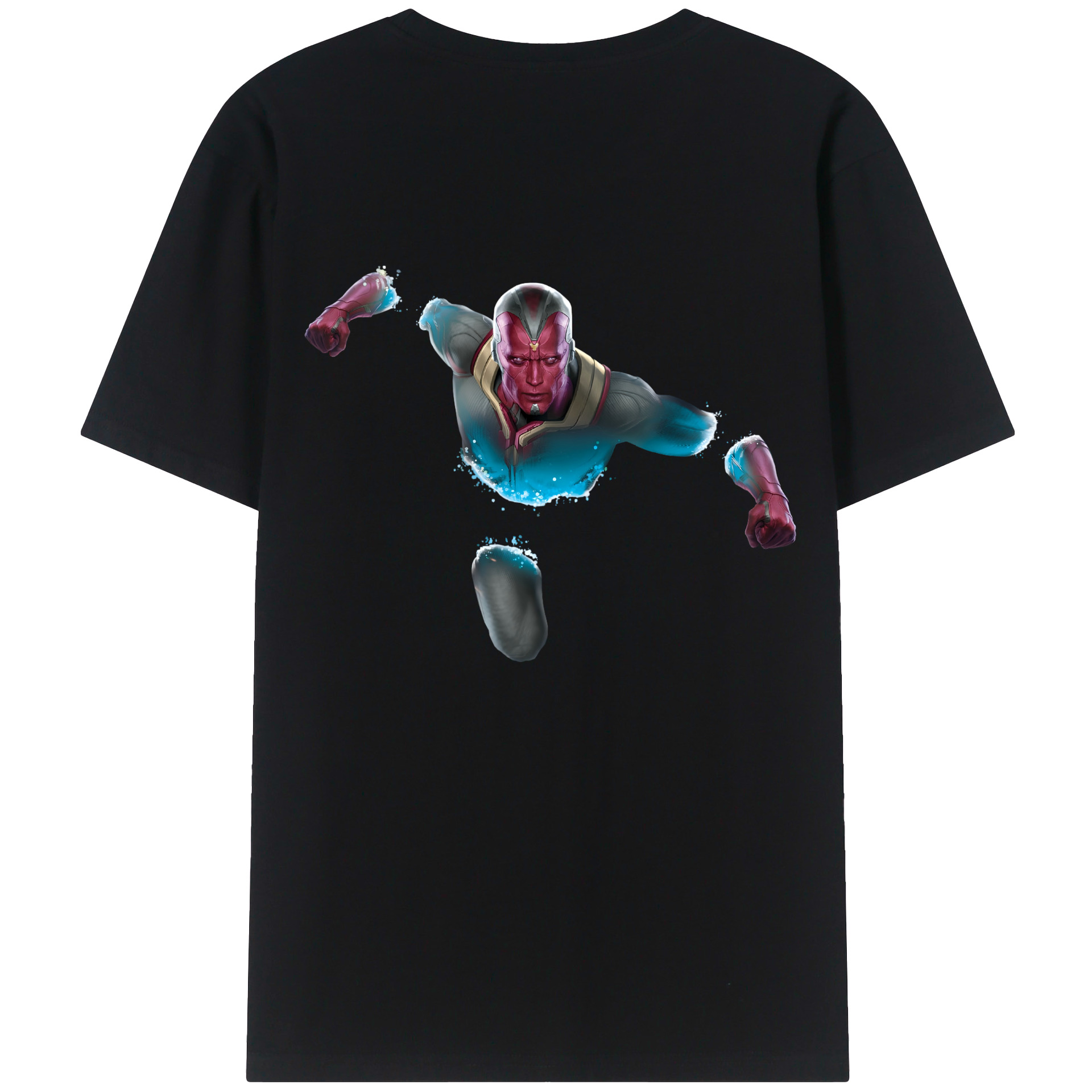 （画像用） アベンジャーズ The Avengers 綿100％ メンズ半袖Tシャツ（バックプリント） 通気性
