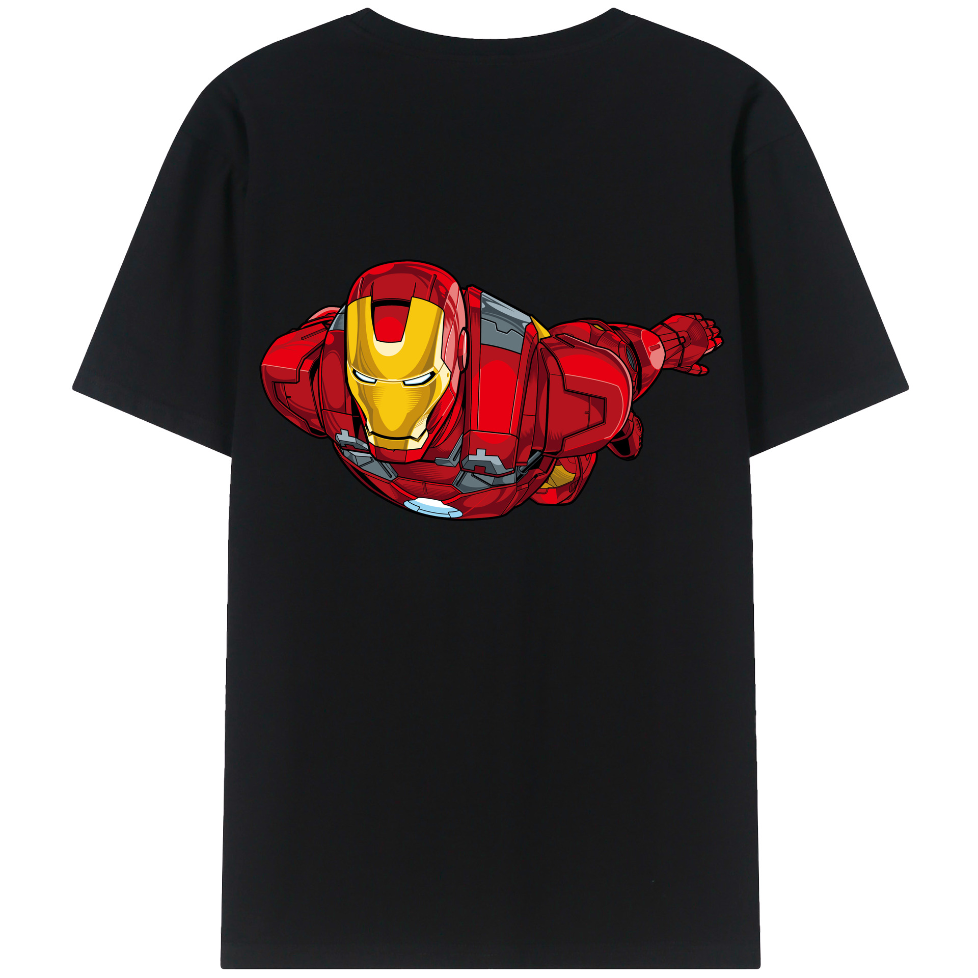 （画像用） アベンジャーズ The Avengers 綿100％ メンズ半袖Tシャツ（バックプリント） 通気性