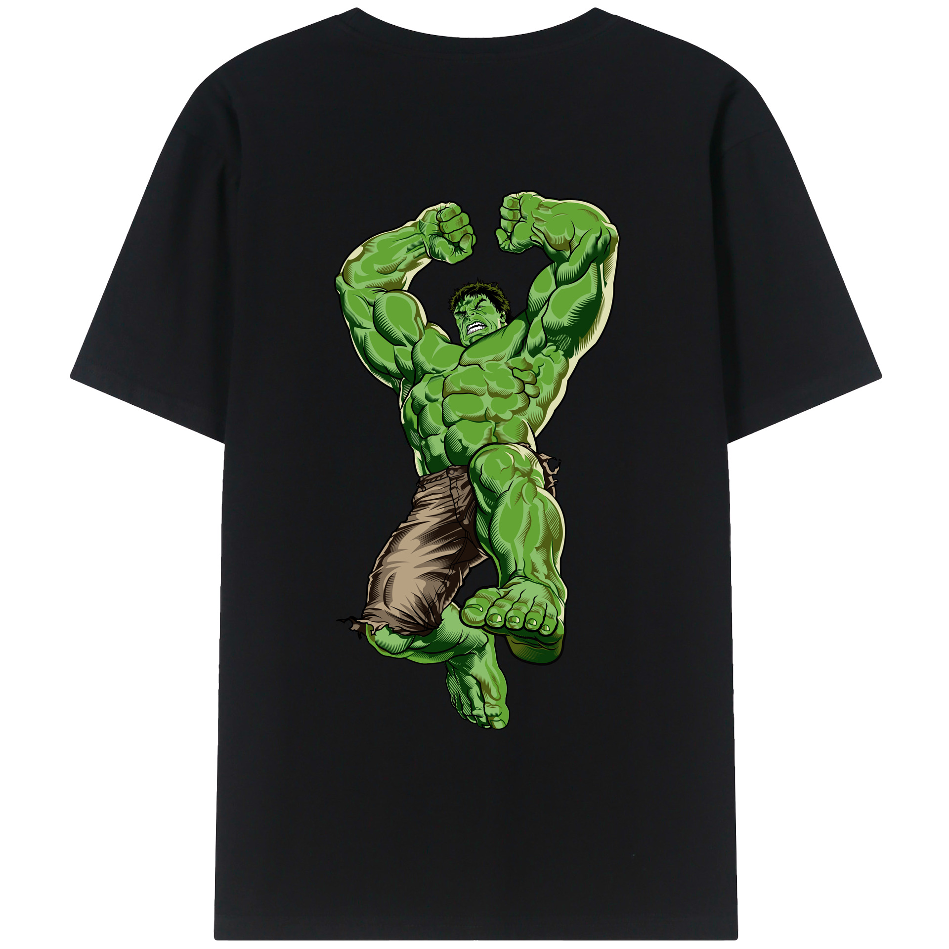 （画像用） アベンジャーズ The Avengers 綿100％ メンズ半袖Tシャツ（バックプリント） 通気性