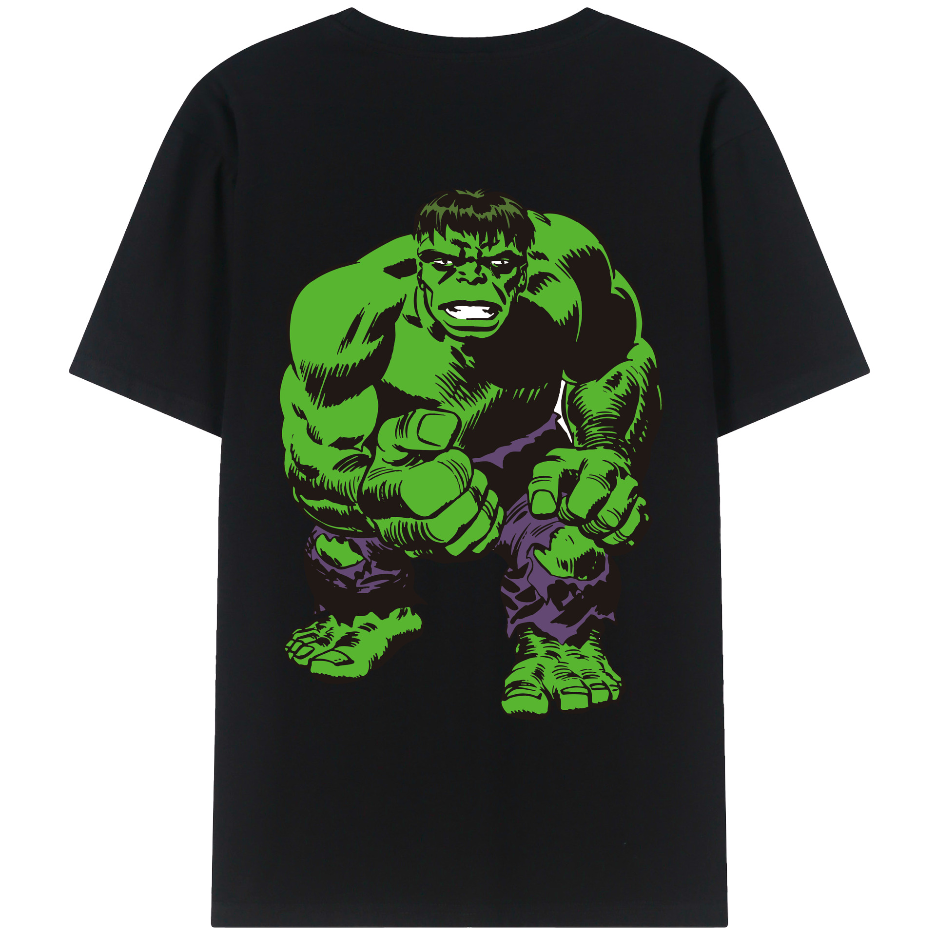 （画像用） アベンジャーズ The Avengers 綿100％ メンズ半袖Tシャツ（バックプリント） 通気性