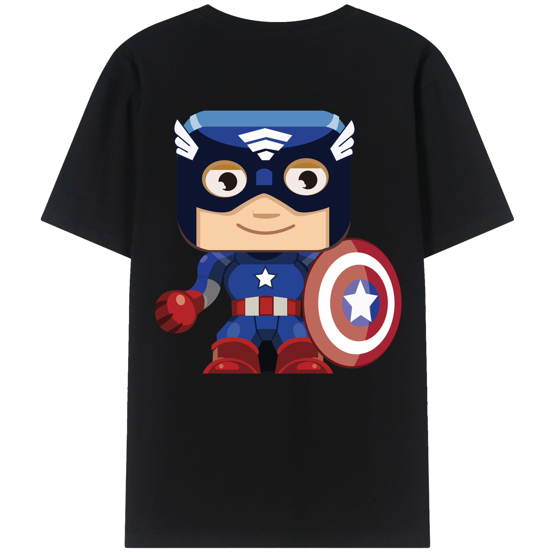 （画像用） アベンジャーズ The Avengers 綿100％ メンズ半袖Tシャツ（バックプリント） 通気性