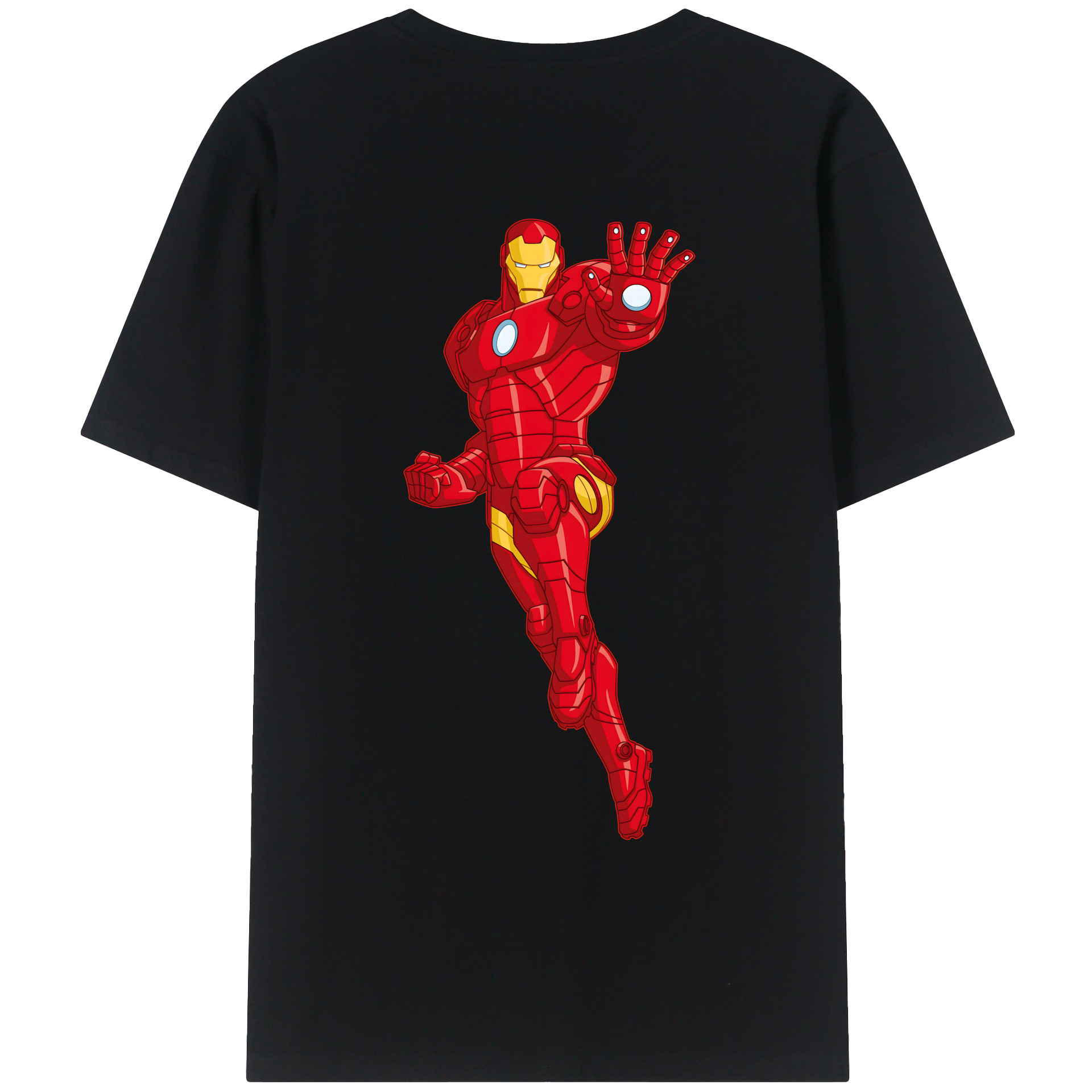 （画像用） アベンジャーズ The Avengers 綿100％ メンズ半袖Tシャツ（バックプリント） 通気性