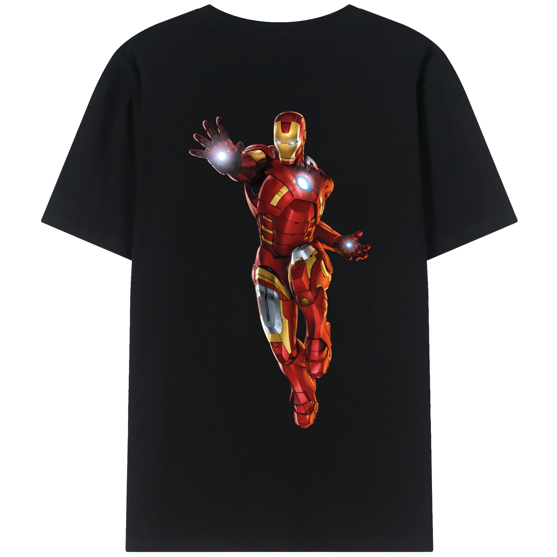 （画像用） アベンジャーズ The Avengers 綿100％ メンズ半袖Tシャツ（バックプリント） 通気性
