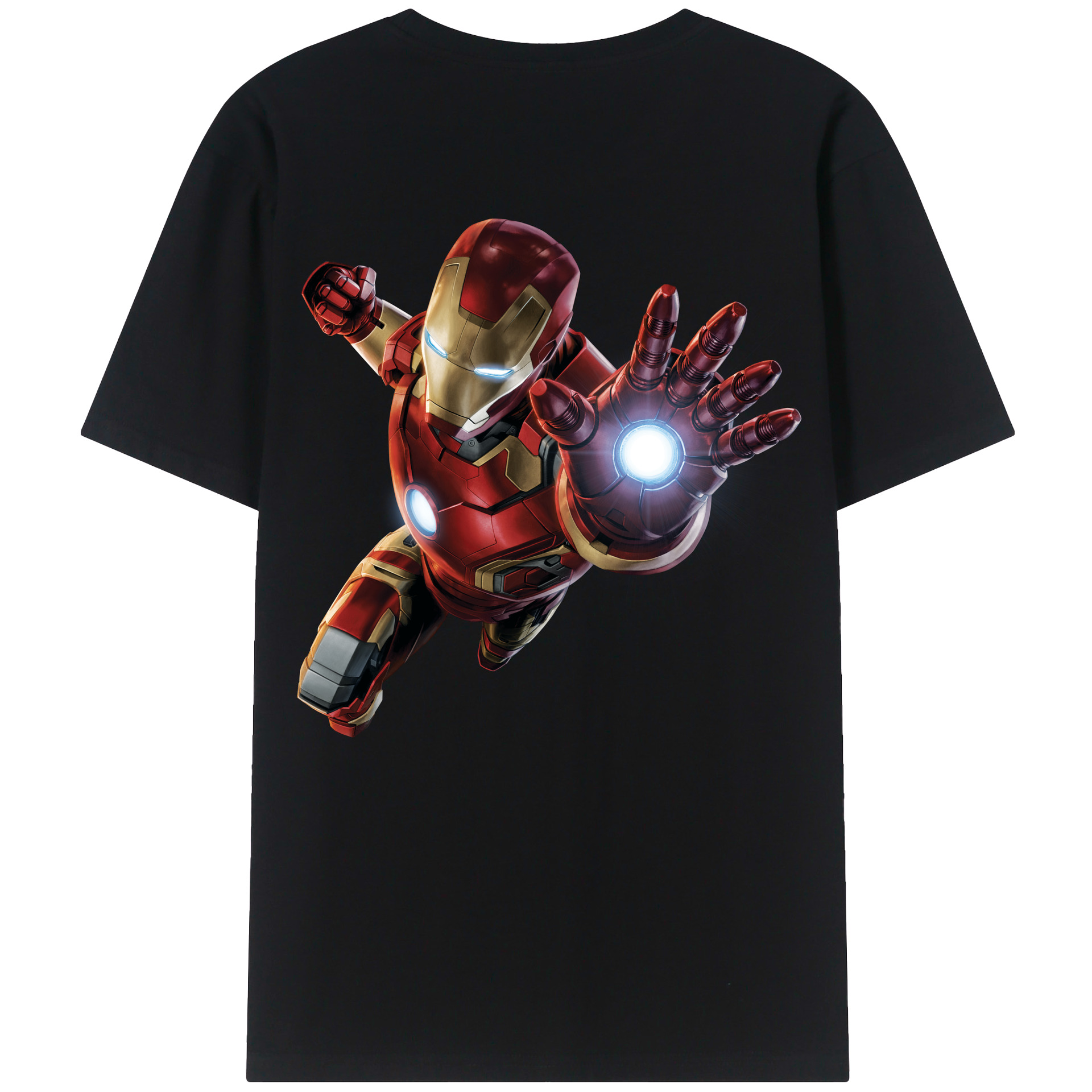 （画像用） アベンジャーズ The Avengers 綿100％ メンズ半袖Tシャツ（バックプリント） 通気性