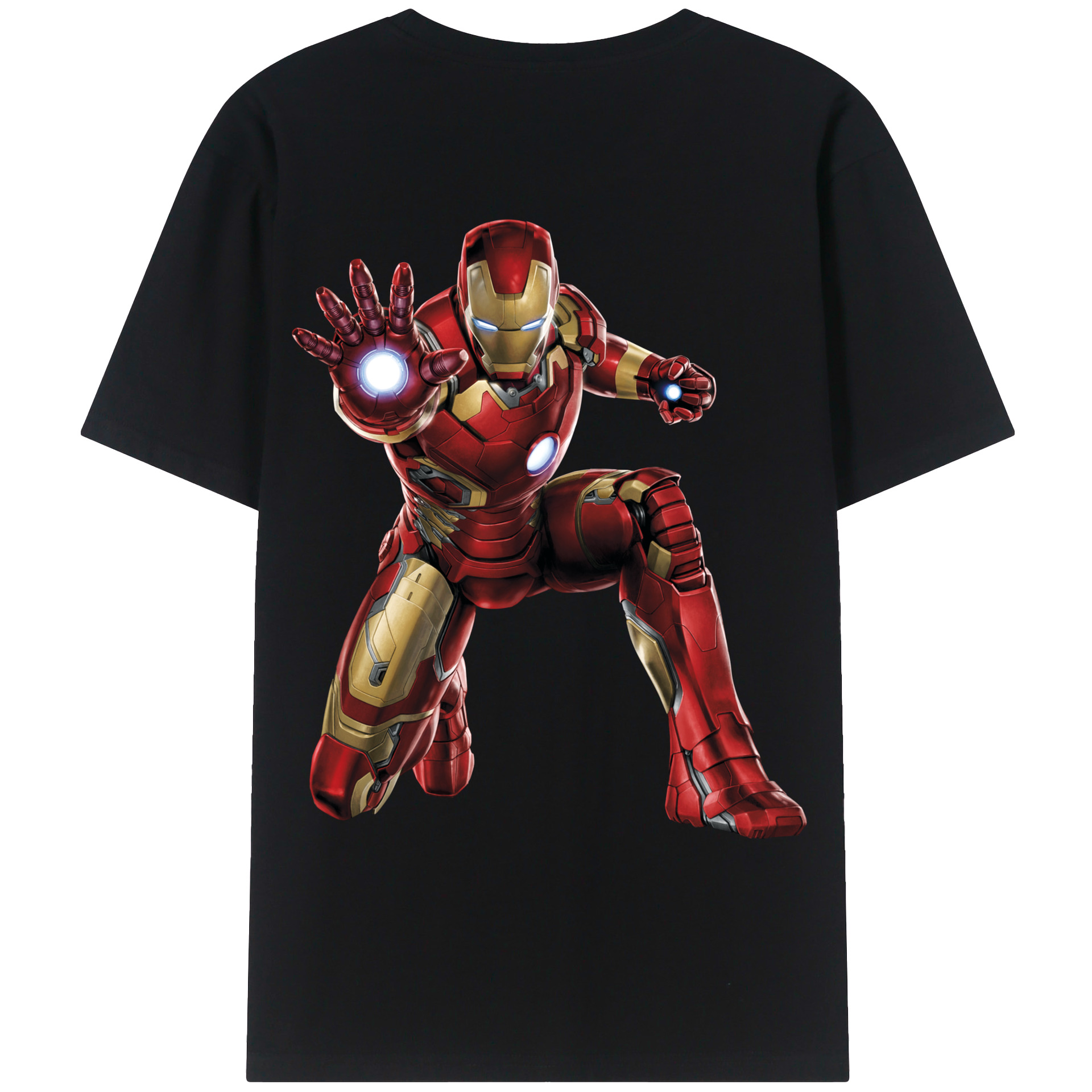 （画像用） アベンジャーズ The Avengers 綿100％ メンズ半袖Tシャツ（バックプリント） 通気性
