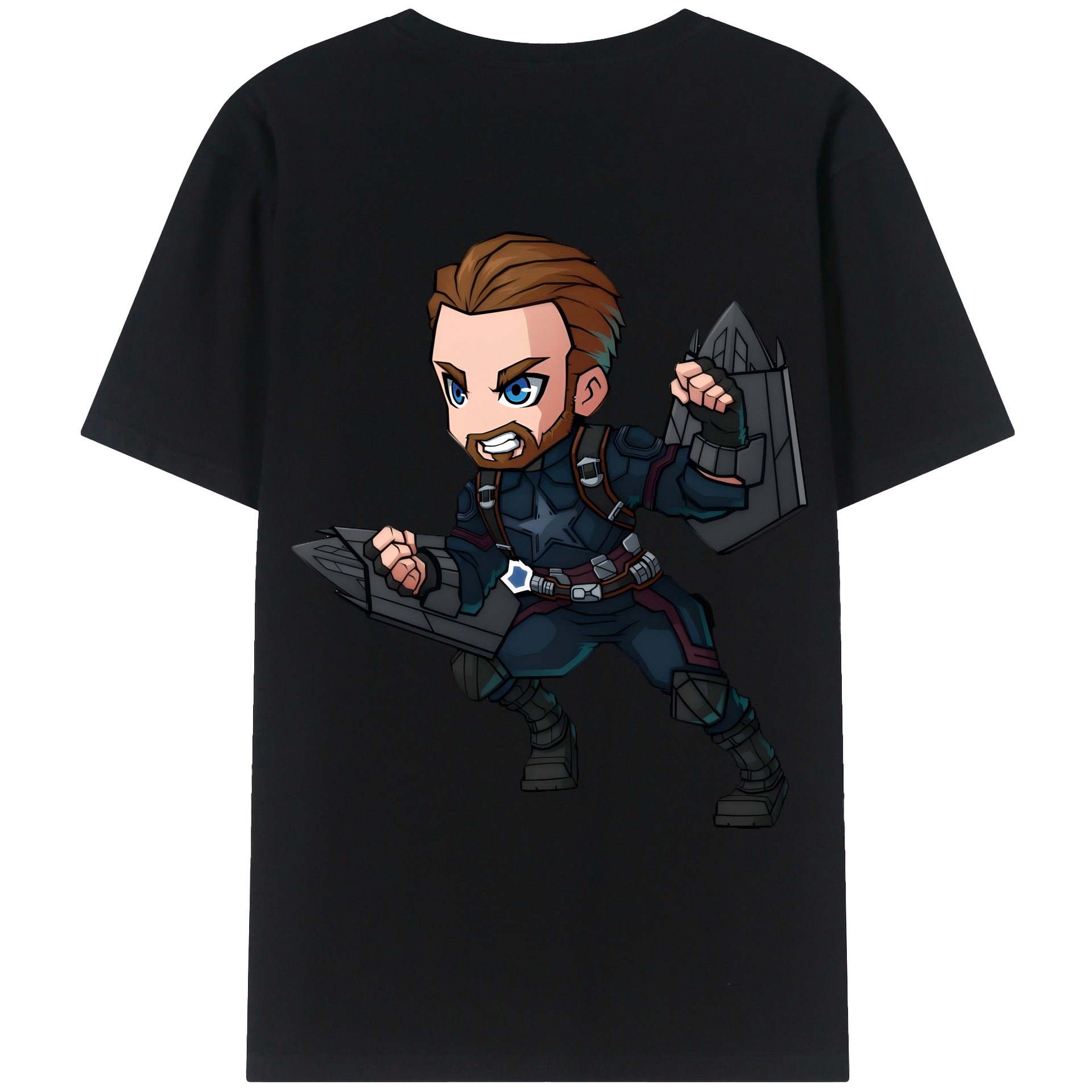 （画像用） アベンジャーズ The Avengers 綿100％ メンズ半袖Tシャツ（バックプリント） 通気性