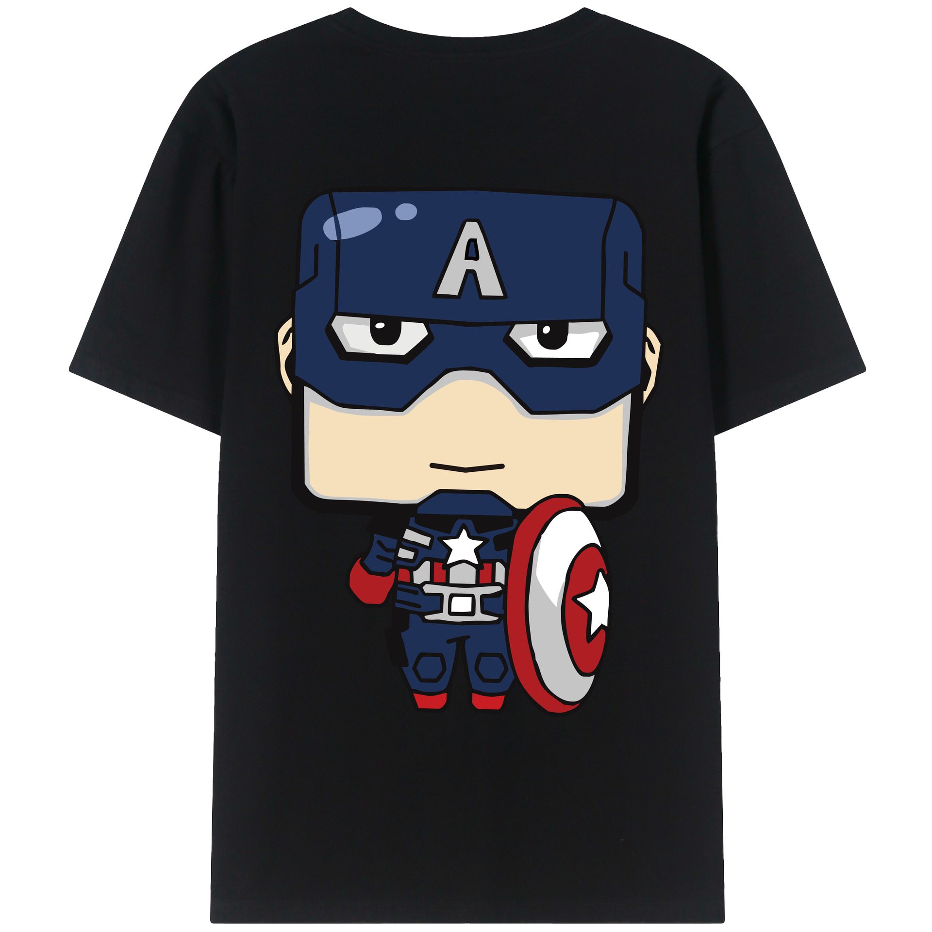 （画像用） アベンジャーズ The Avengers 綿100％ メンズ半袖Tシャツ（バックプリント） 通気性