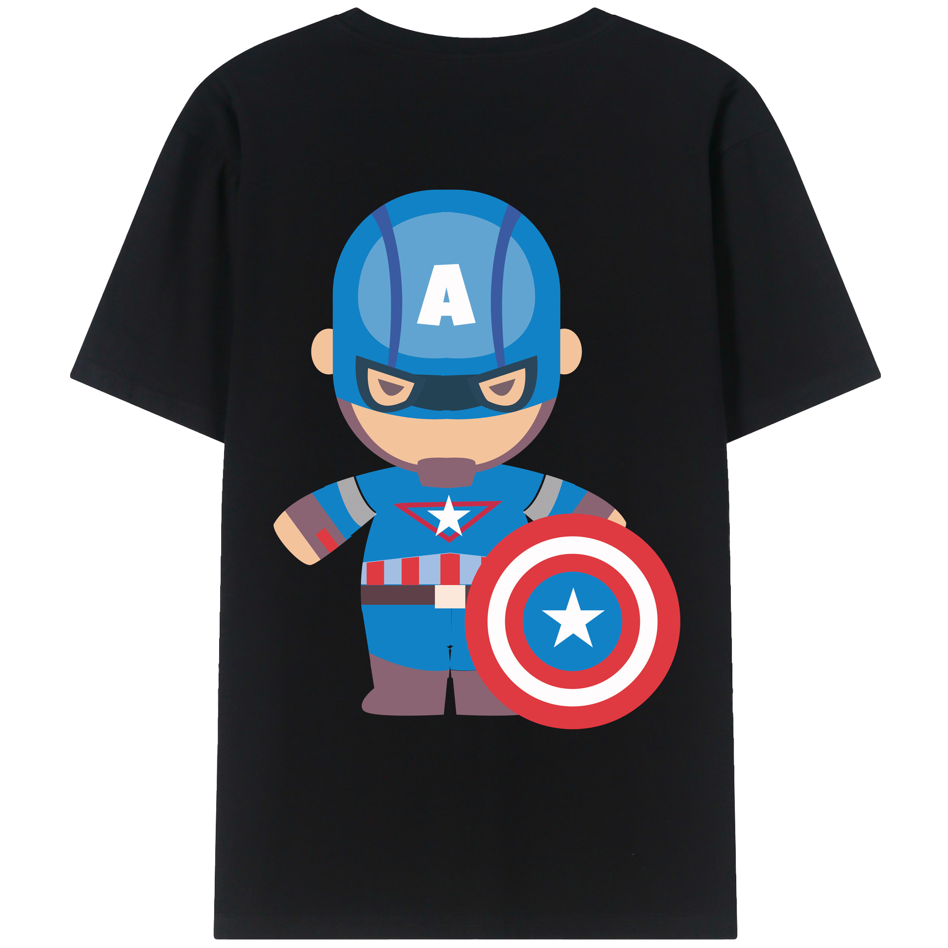 （画像用） アベンジャーズ The Avengers 綿100％ メンズ半袖Tシャツ（バックプリント） 通気性