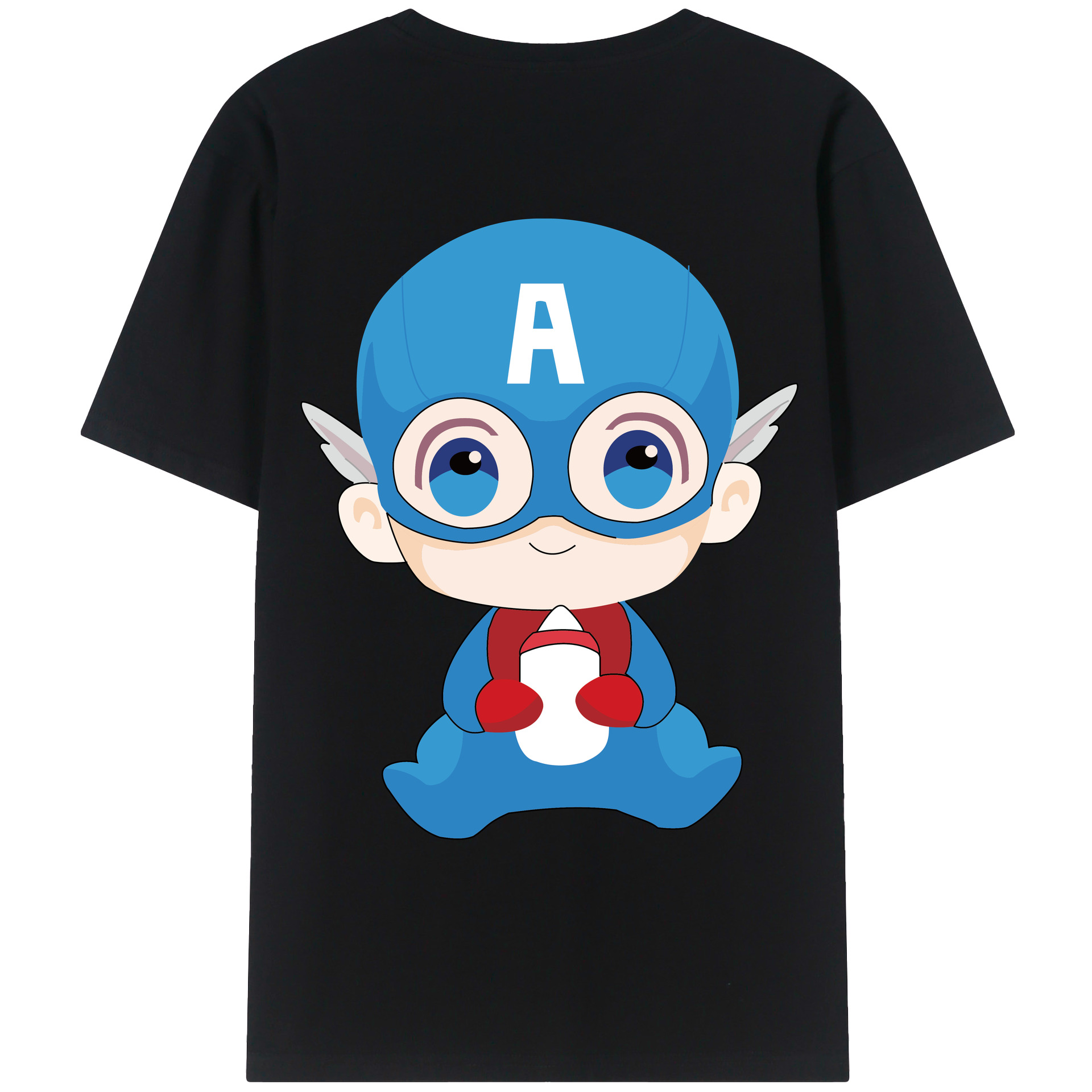 （画像用） アベンジャーズ The Avengers 綿100％ メンズ半袖Tシャツ（バックプリント） 通気性