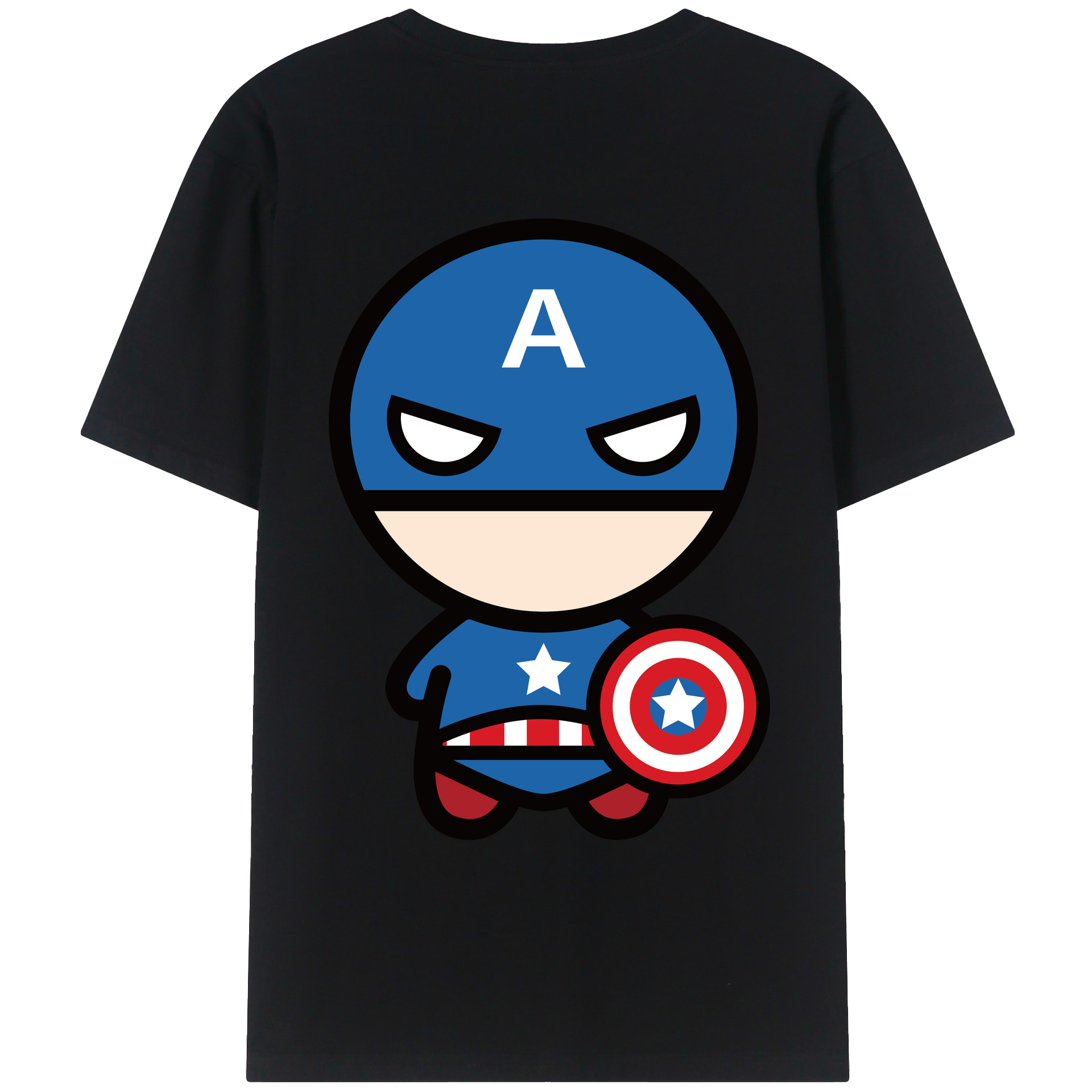 （画像用） アベンジャーズ The Avengers 綿100％ メンズ半袖Tシャツ（バックプリント） 通気性