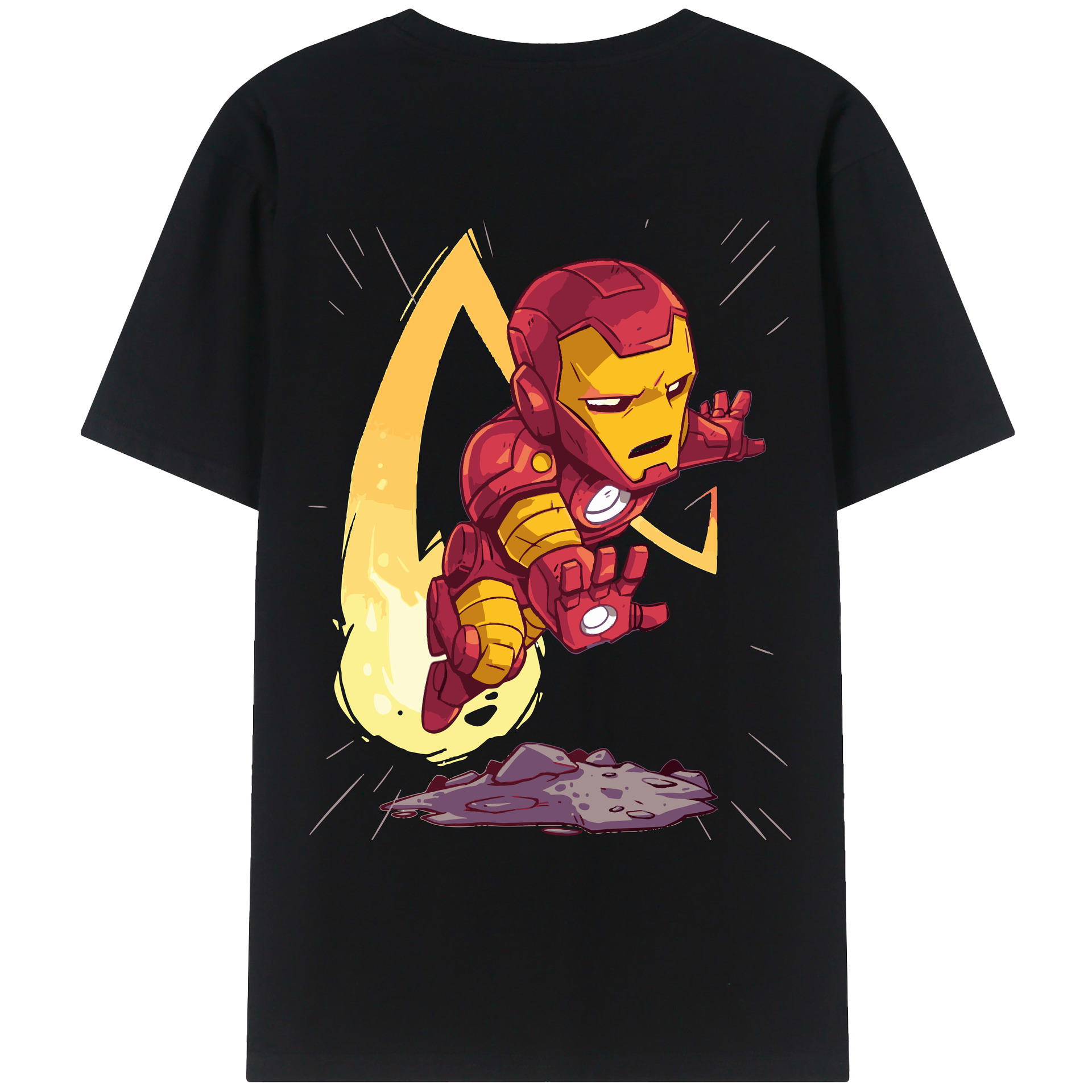 （画像用） アベンジャーズ The Avengers 綿100％ メンズ半袖Tシャツ（バックプリント） 通気性