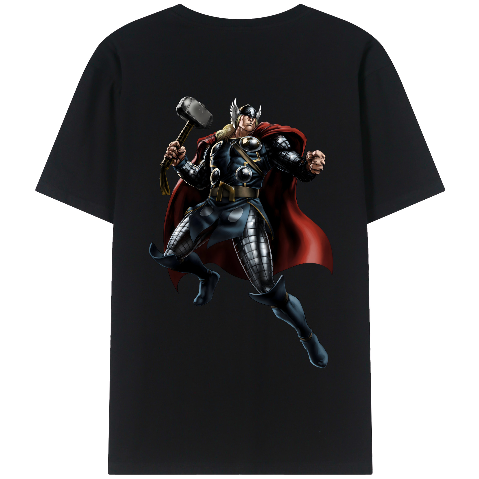 （画像用） アベンジャーズ The Avengers 綿100％ メンズ半袖Tシャツ（バックプリント） 通気性
