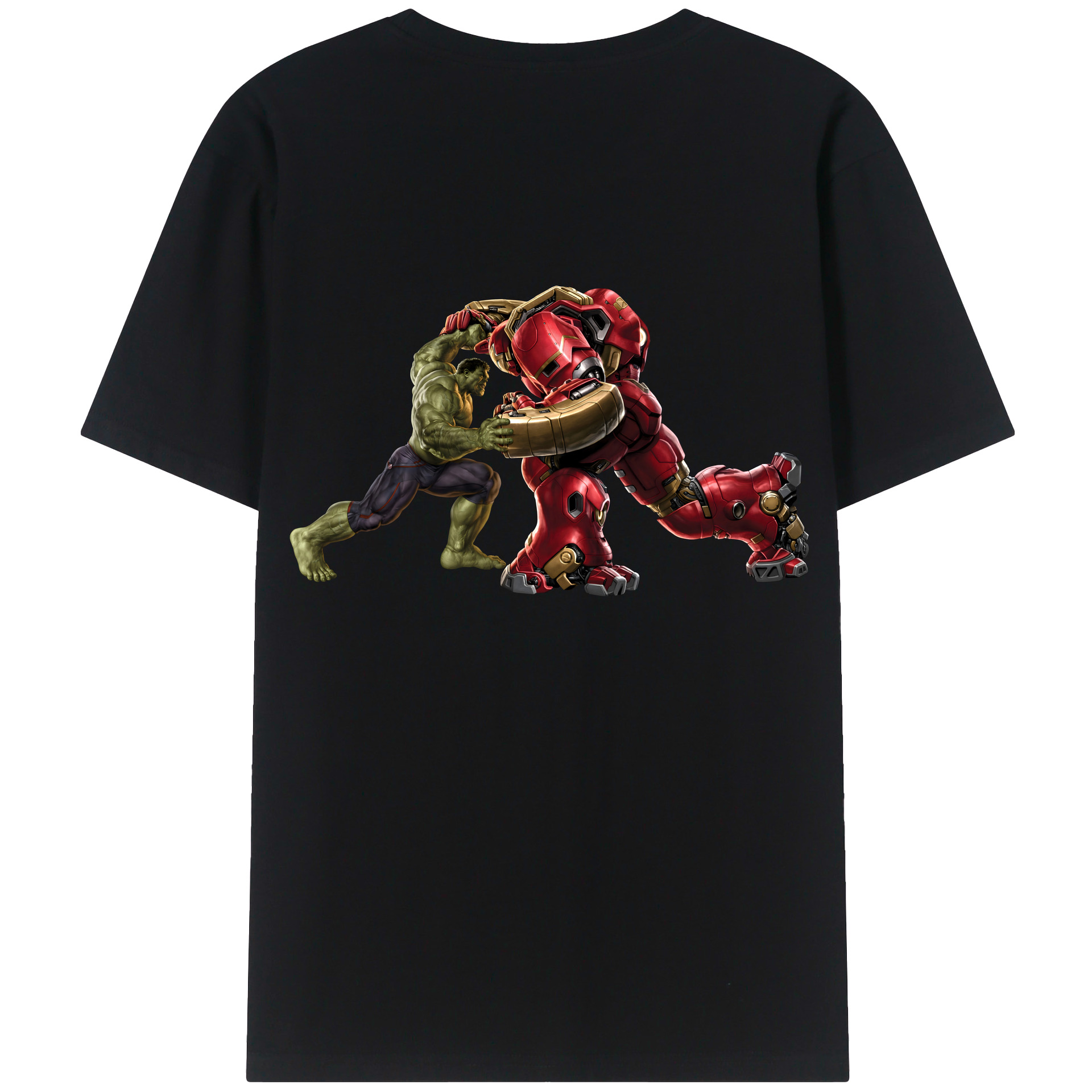 （画像用） アベンジャーズ The Avengers 綿100％ メンズ半袖Tシャツ（バックプリント） 通気性