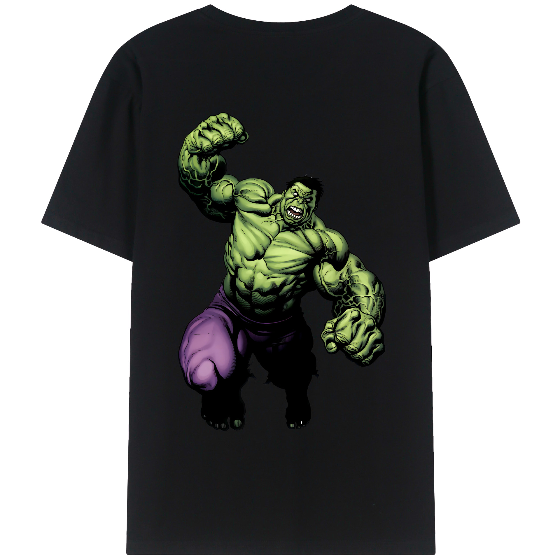 （画像用） アベンジャーズ The Avengers 綿100％ メンズ半袖Tシャツ（バックプリント） 通気性