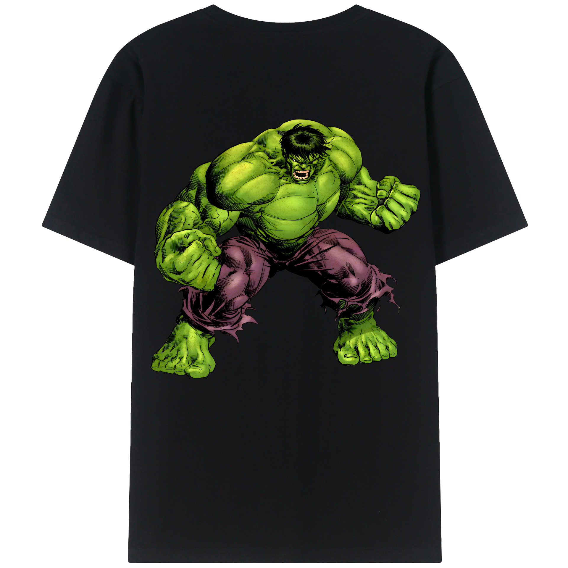 （画像用） アベンジャーズ The Avengers 綿100％ メンズ半袖Tシャツ（バックプリント） 通気性
