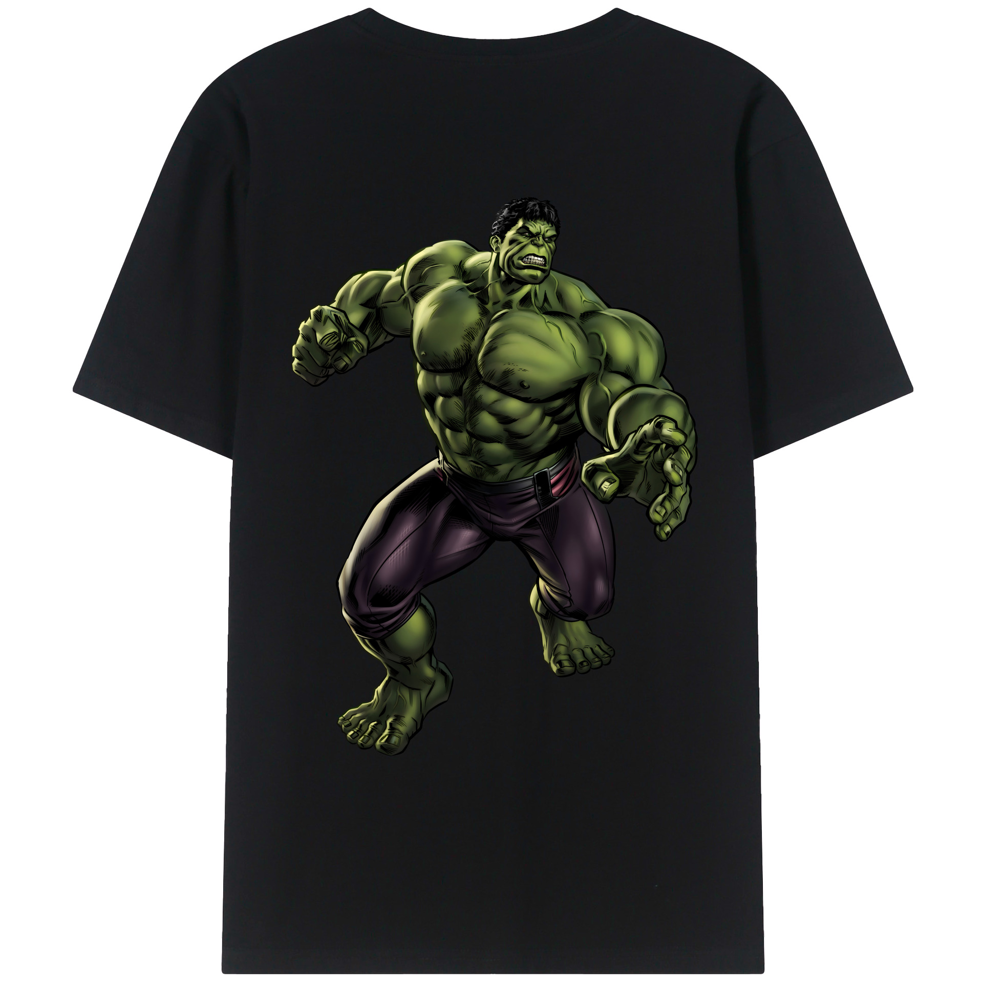 （画像用） アベンジャーズ The Avengers 綿100％ メンズ半袖Tシャツ（バックプリント） 通気性