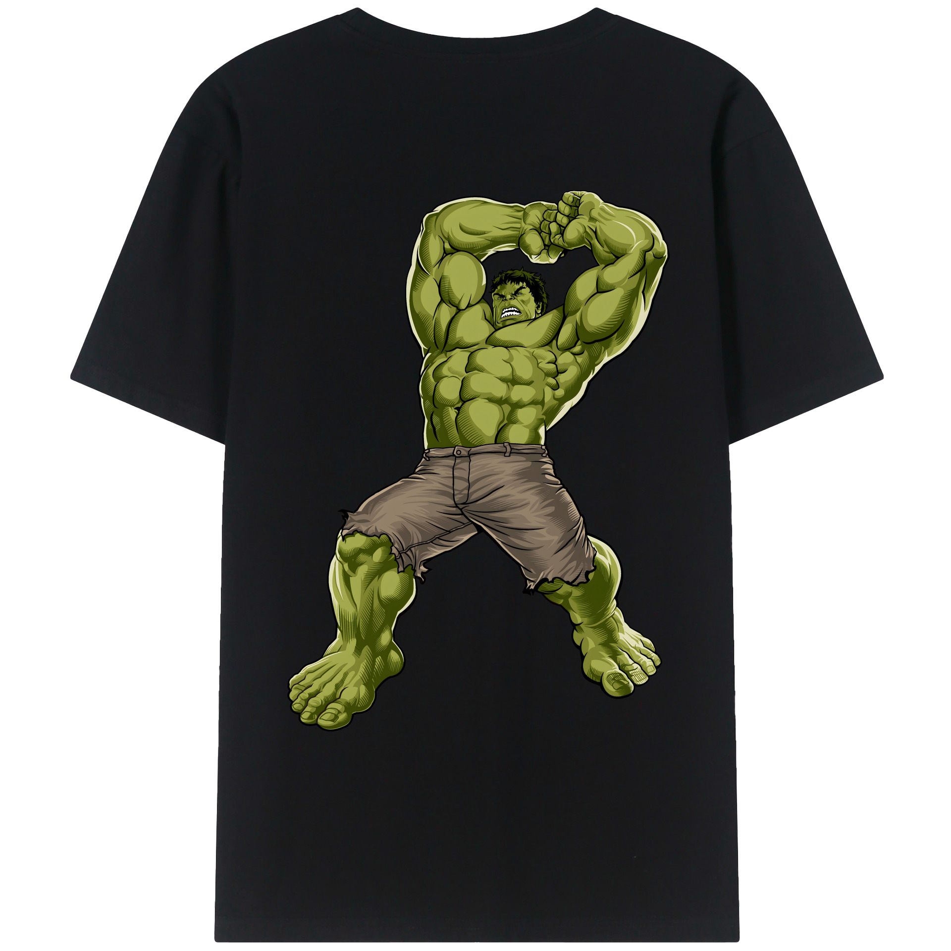 （画像用） アベンジャーズ The Avengers 綿100％ メンズ半袖Tシャツ（バックプリント） 通気性