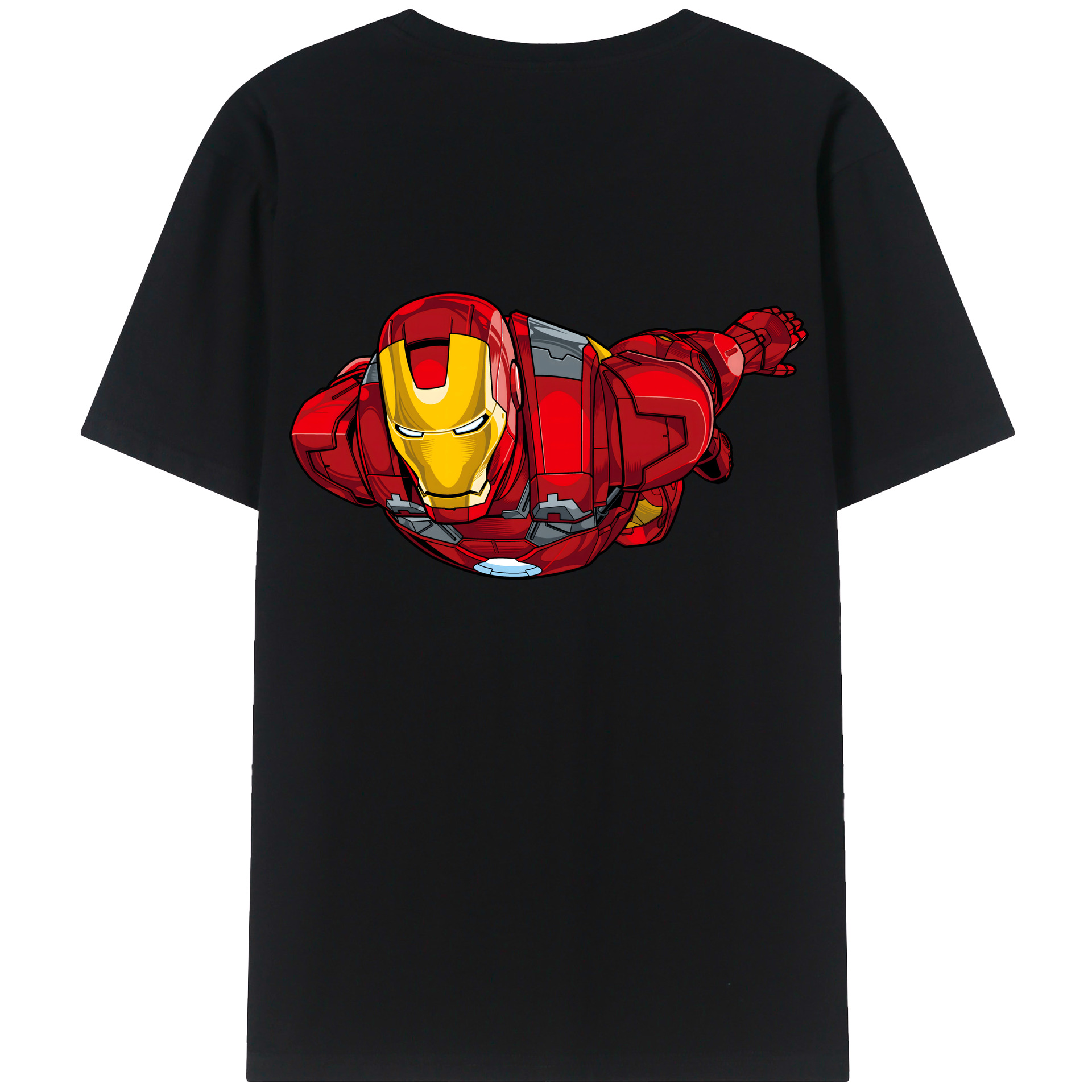 （画像用） アベンジャーズ The Avengers 綿100％ メンズ半袖Tシャツ（バックプリント） 通気性