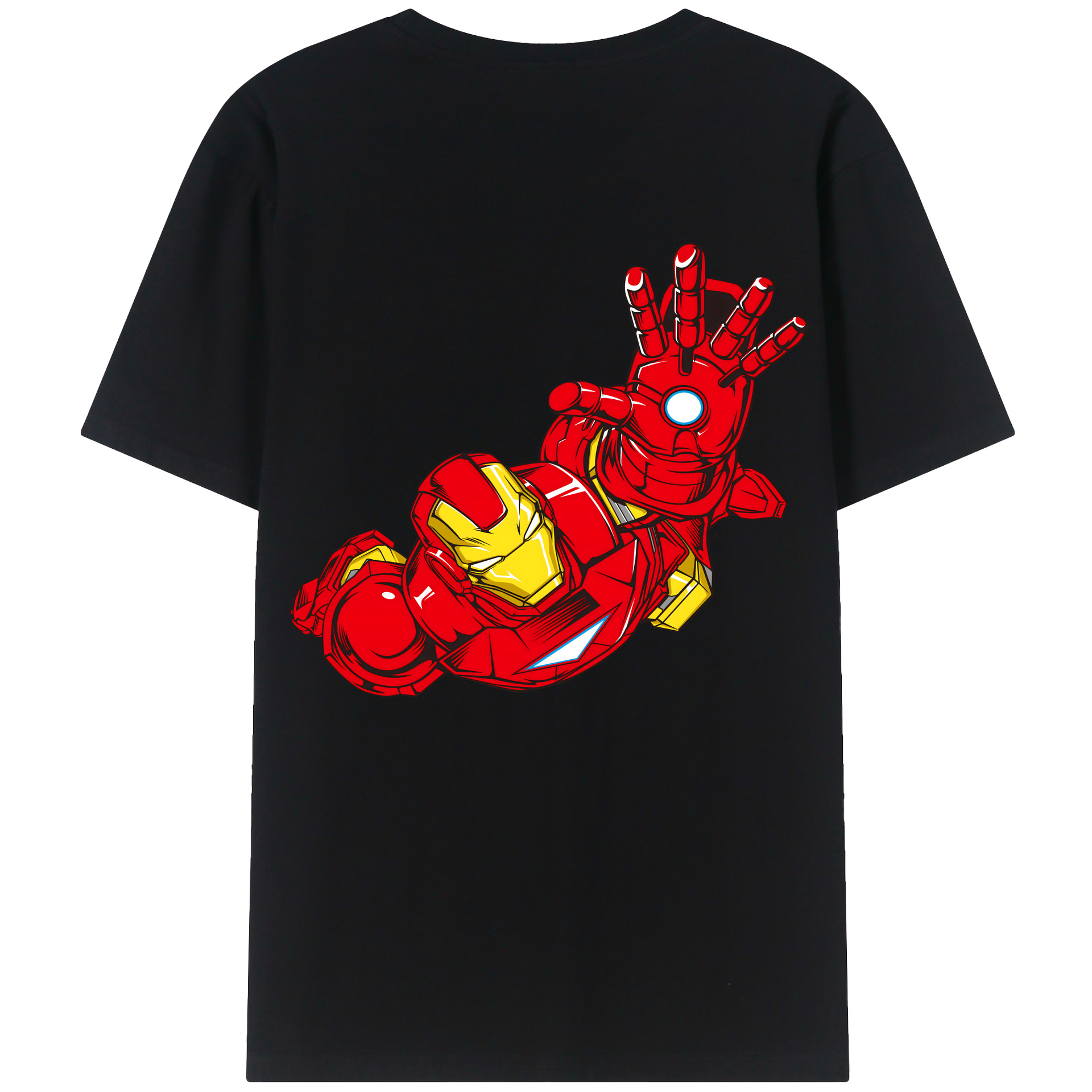 （画像用） アベンジャーズ The Avengers 綿100％ メンズ半袖Tシャツ（バックプリント） 通気性