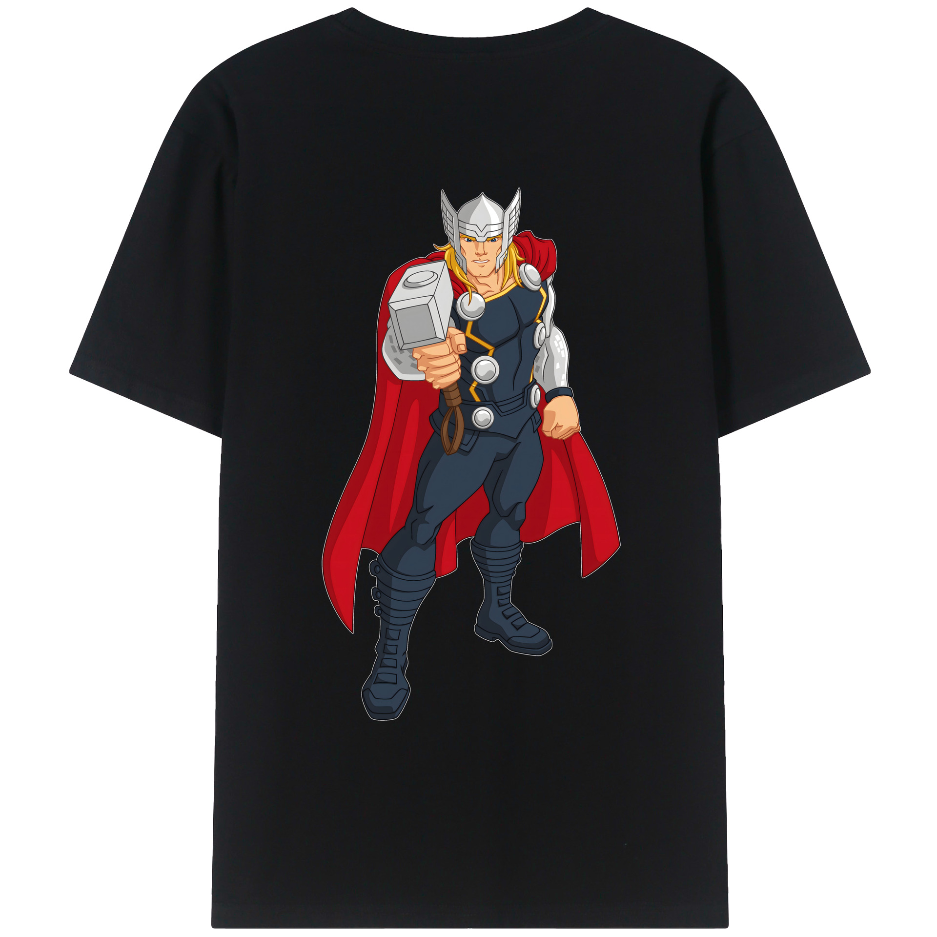 （画像用） アベンジャーズ The Avengers 綿100％ メンズ半袖Tシャツ（バックプリント） 通気性