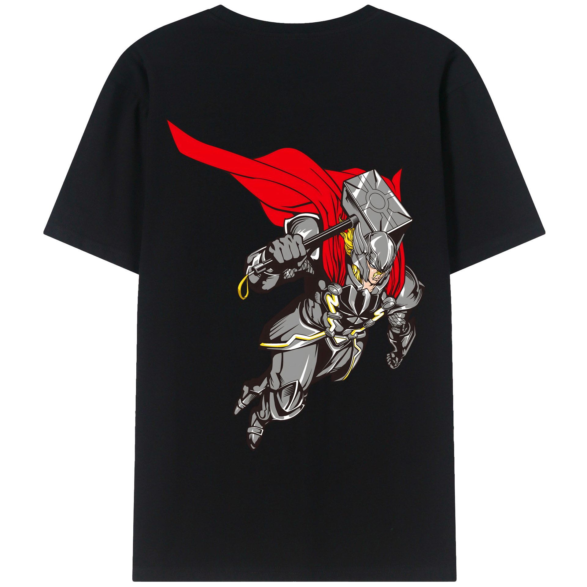 （画像用） アベンジャーズ The Avengers 綿100％ メンズ半袖Tシャツ（バックプリント） 通気性