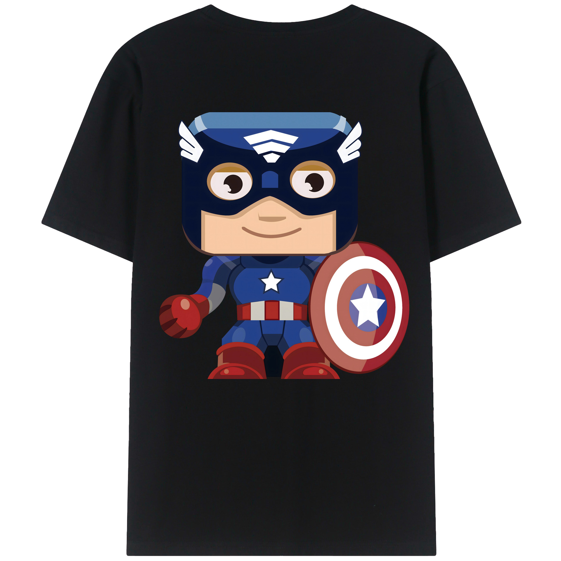 （画像用） アベンジャーズ The Avengers 綿100％ メンズ半袖Tシャツ（バックプリント） 通気性