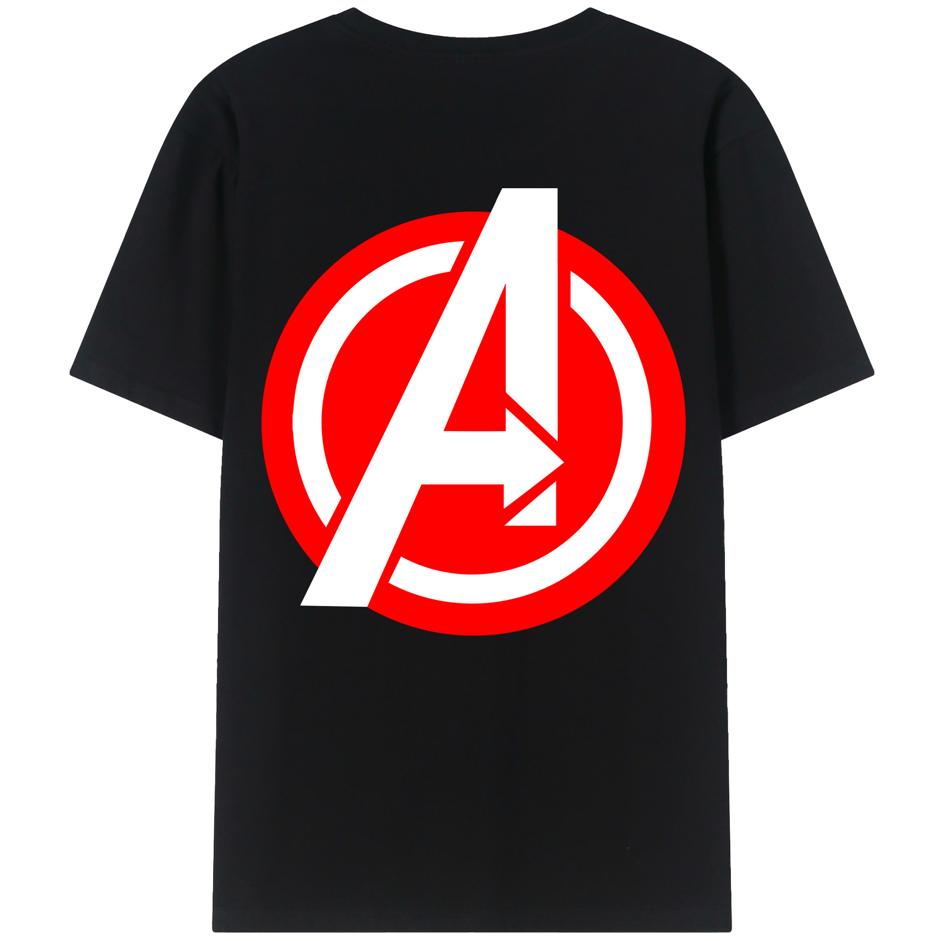 （画像用） アベンジャーズ The Avengers 綿100％ メンズ半袖Tシャツ（バックプリント） 通気性