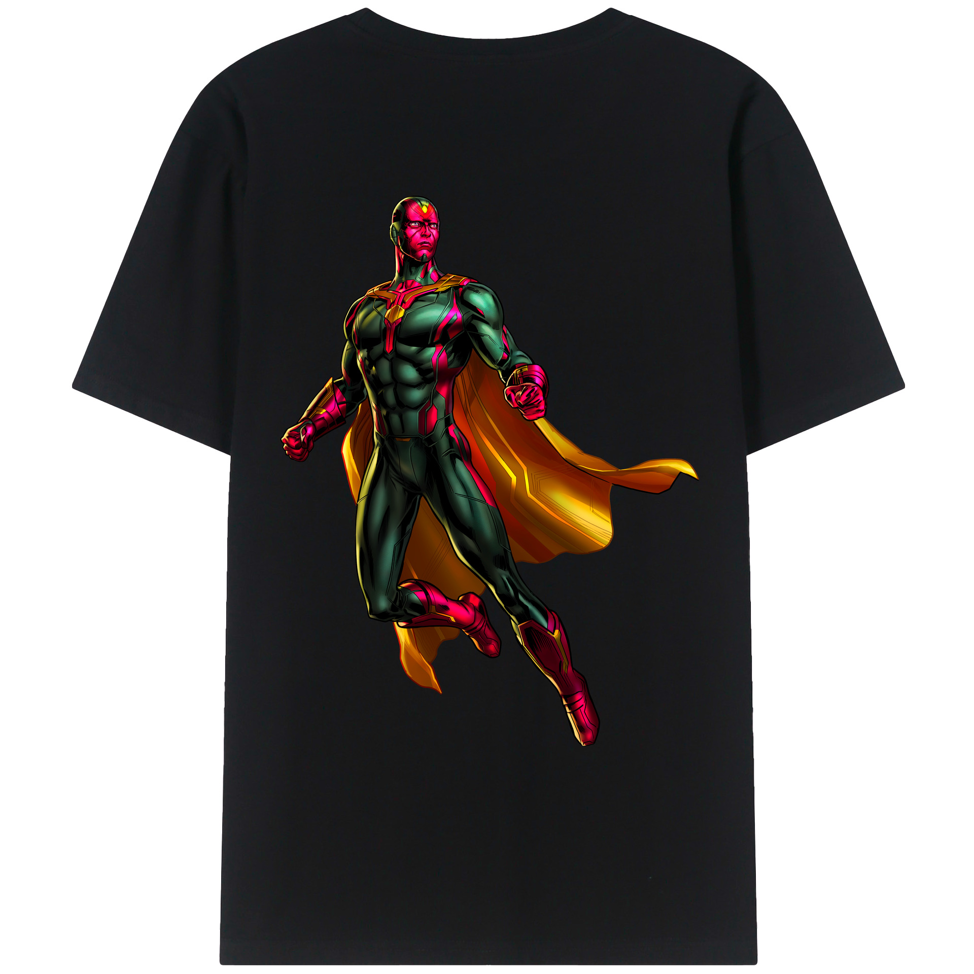 （画像用） アベンジャーズ The Avengers 綿100％ メンズ半袖Tシャツ（バックプリント） 通気性