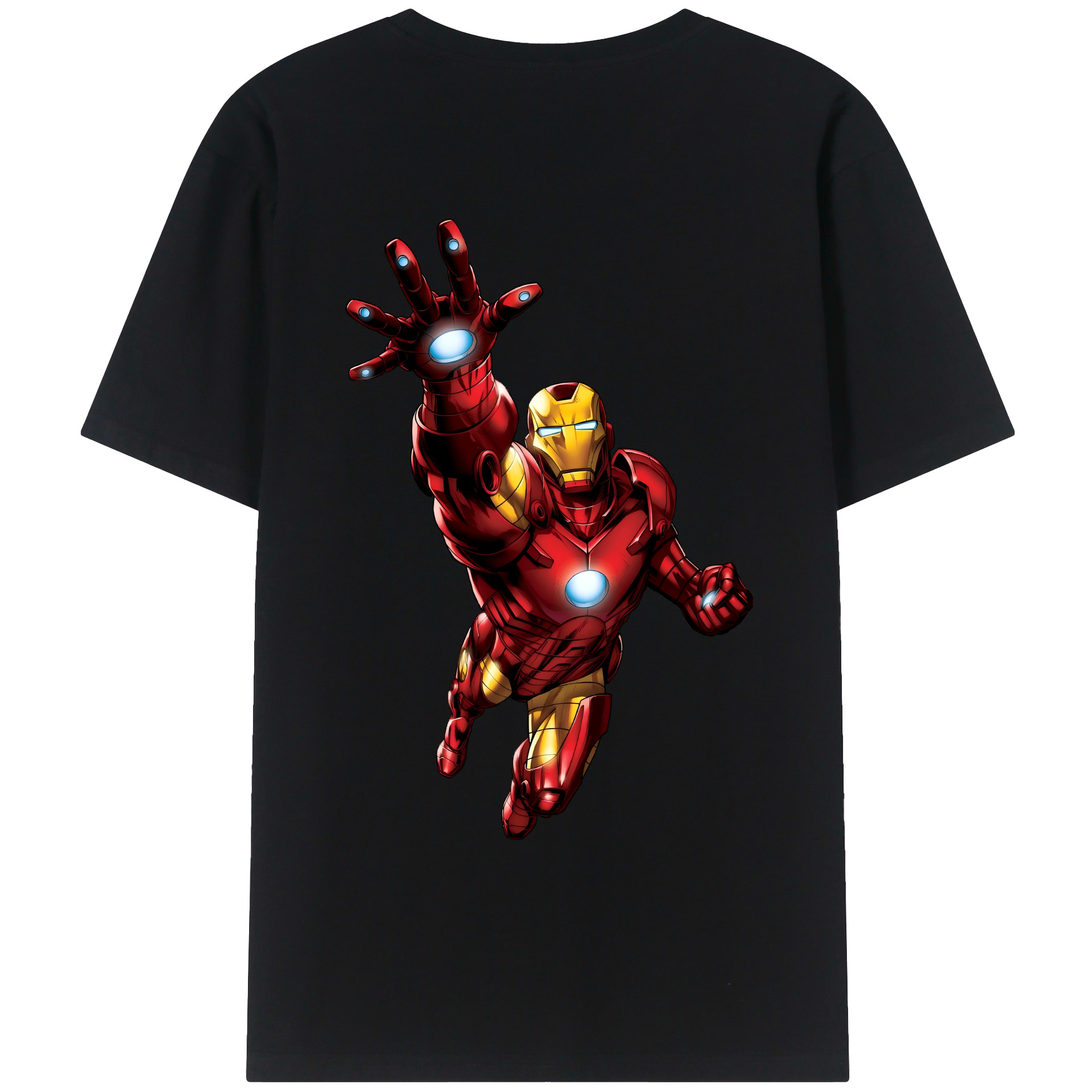 （画像用） アベンジャーズ The Avengers 綿100％ メンズ半袖Tシャツ（バックプリント） 通気性
