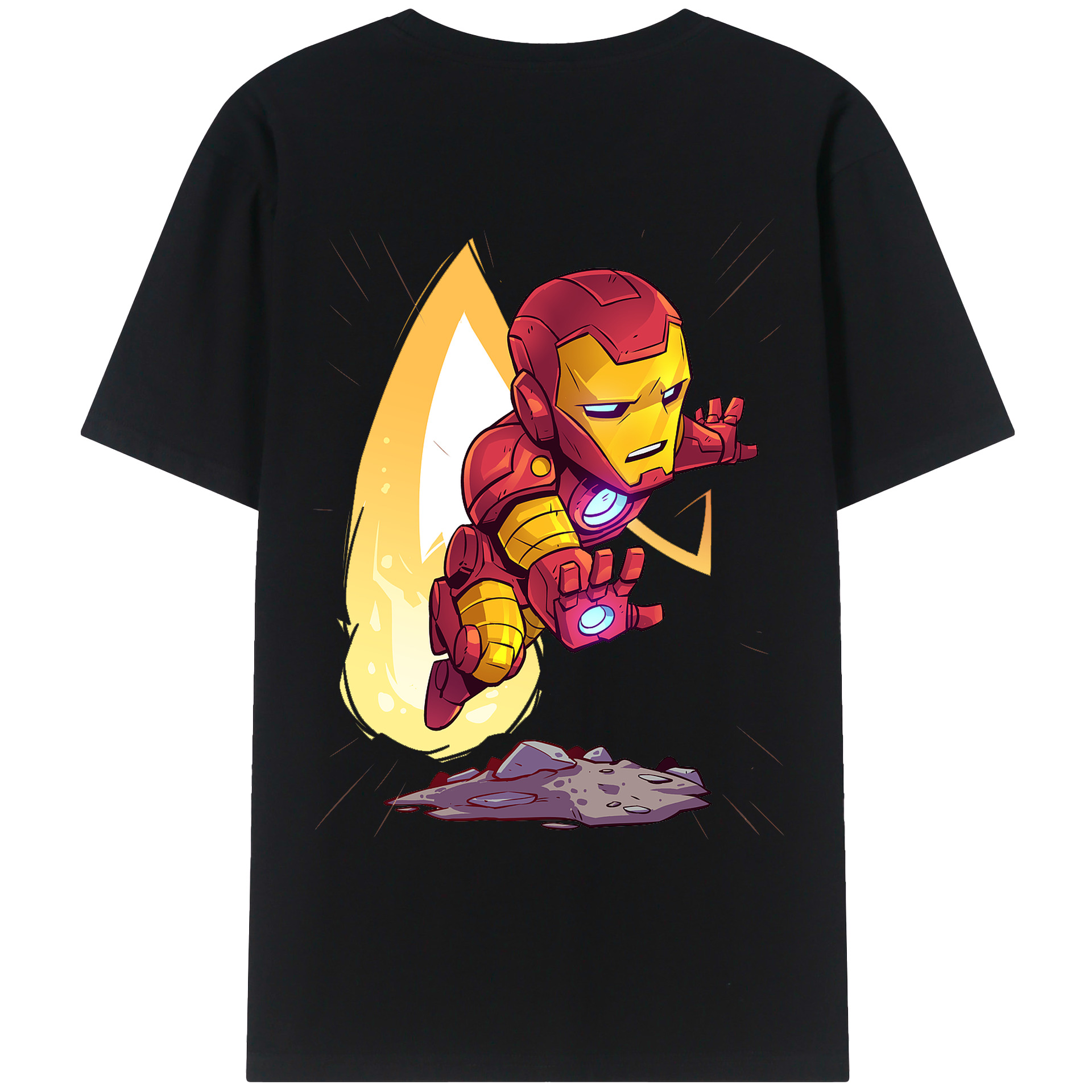（画像用） アベンジャーズ The Avengers 綿100％ メンズ半袖Tシャツ（バックプリント） 通気性