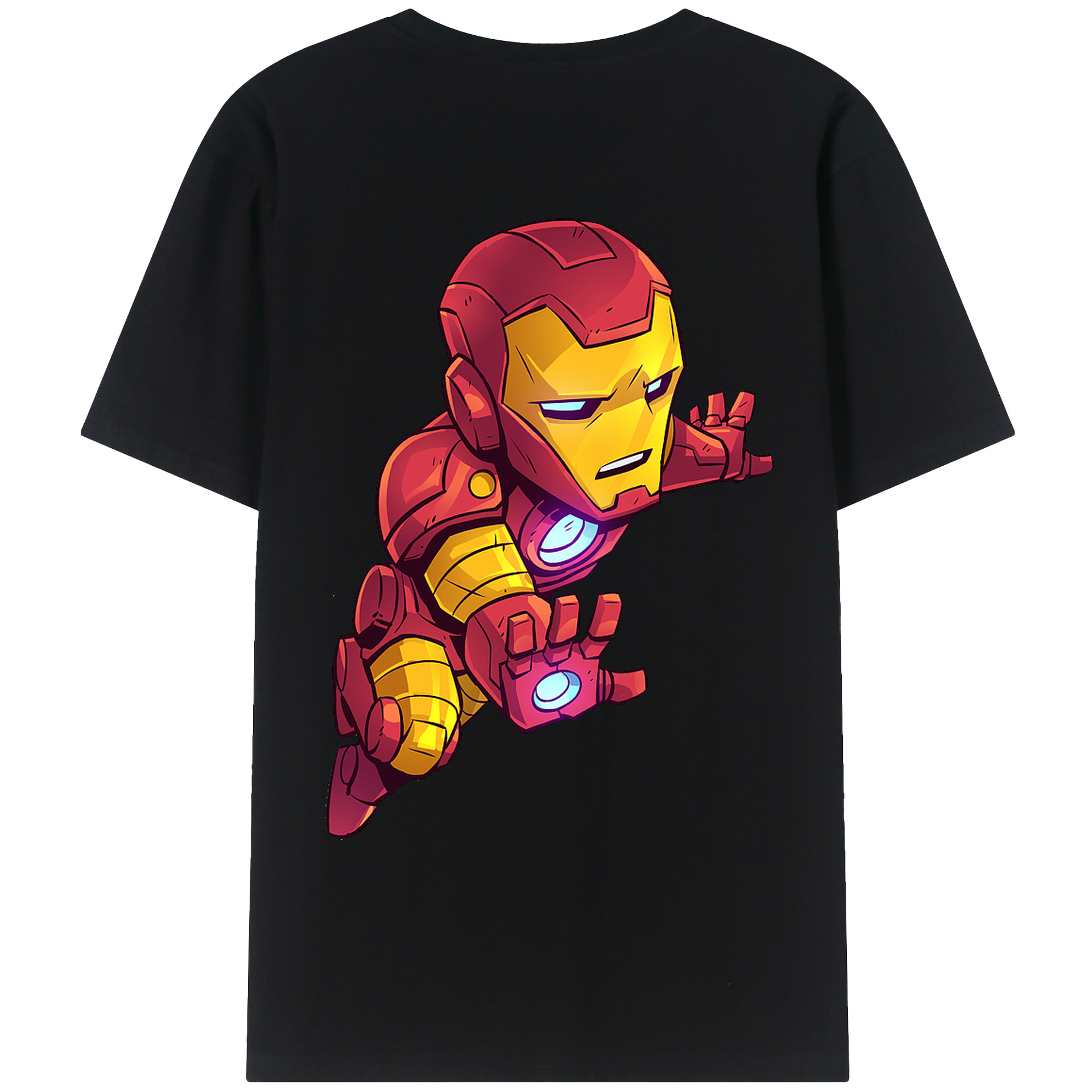 （画像用） アベンジャーズ The Avengers 綿100％ メンズ半袖Tシャツ（バックプリント） 通気性