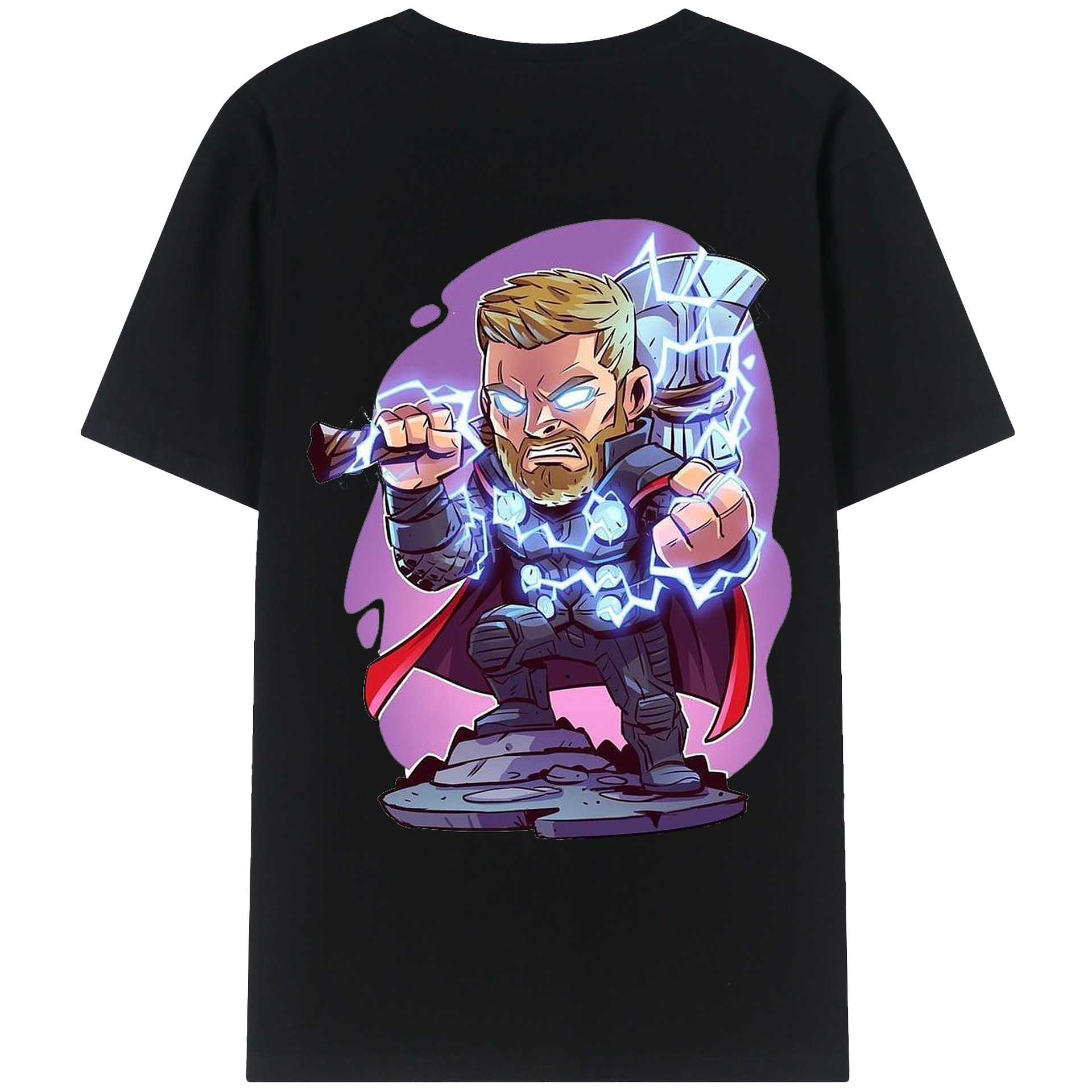 （画像用） アベンジャーズ The Avengers 綿100％ メンズ半袖Tシャツ（バックプリント） 通気性