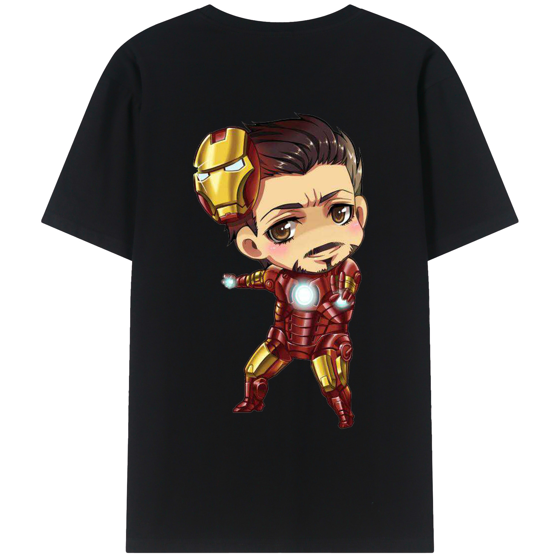 （画像用） アベンジャーズ The Avengers 綿100％ メンズ半袖Tシャツ（バックプリント） 通気性