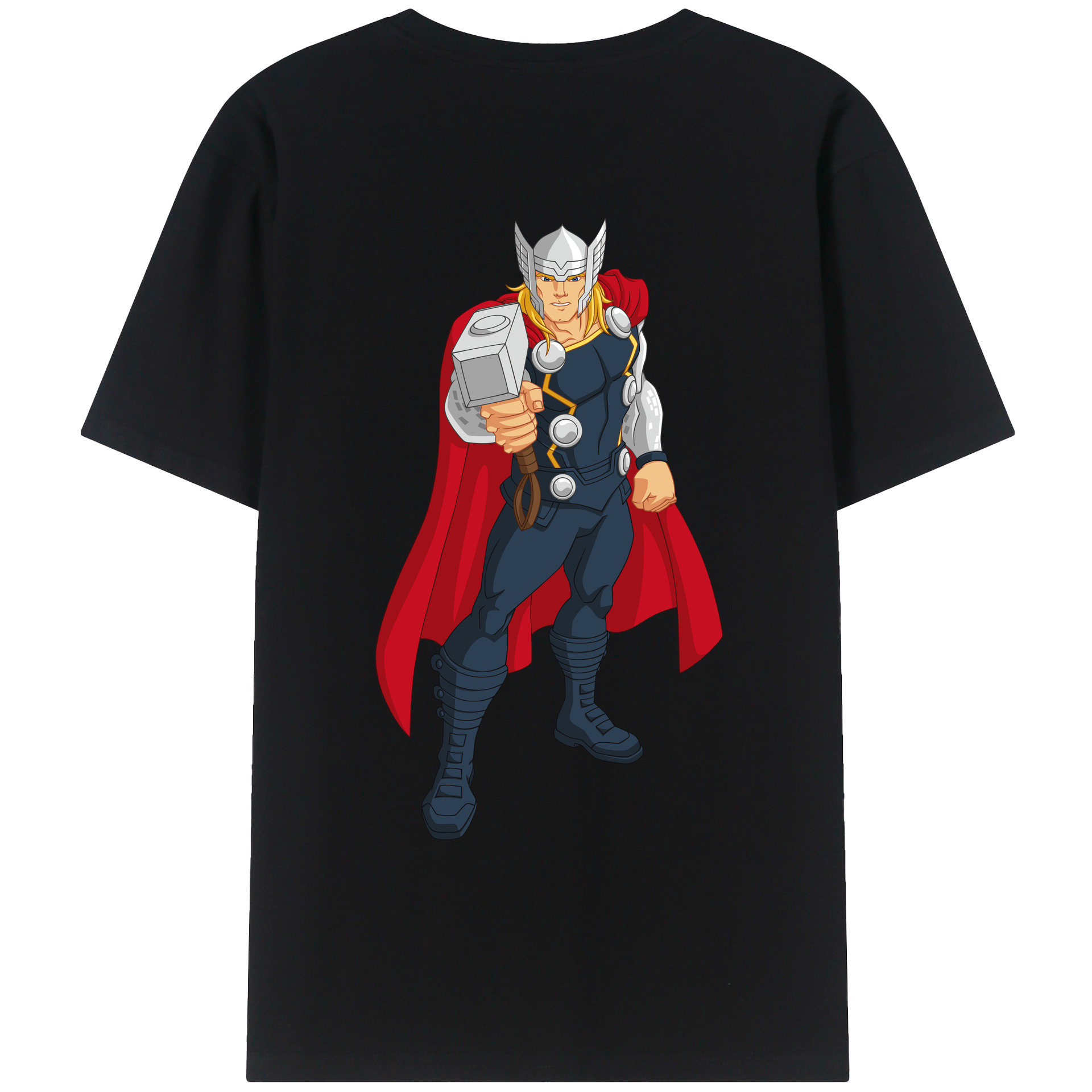 （画像用） アベンジャーズ The Avengers 綿100％ メンズ半袖Tシャツ（バックプリント） 通気性