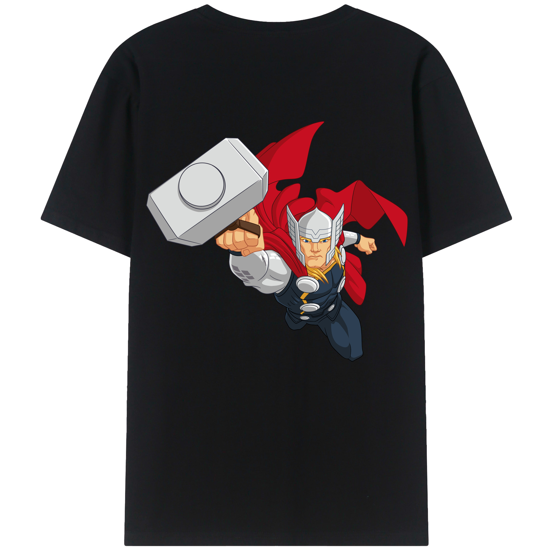 （画像用） アベンジャーズ The Avengers 綿100％ メンズ半袖Tシャツ（バックプリント） 通気性