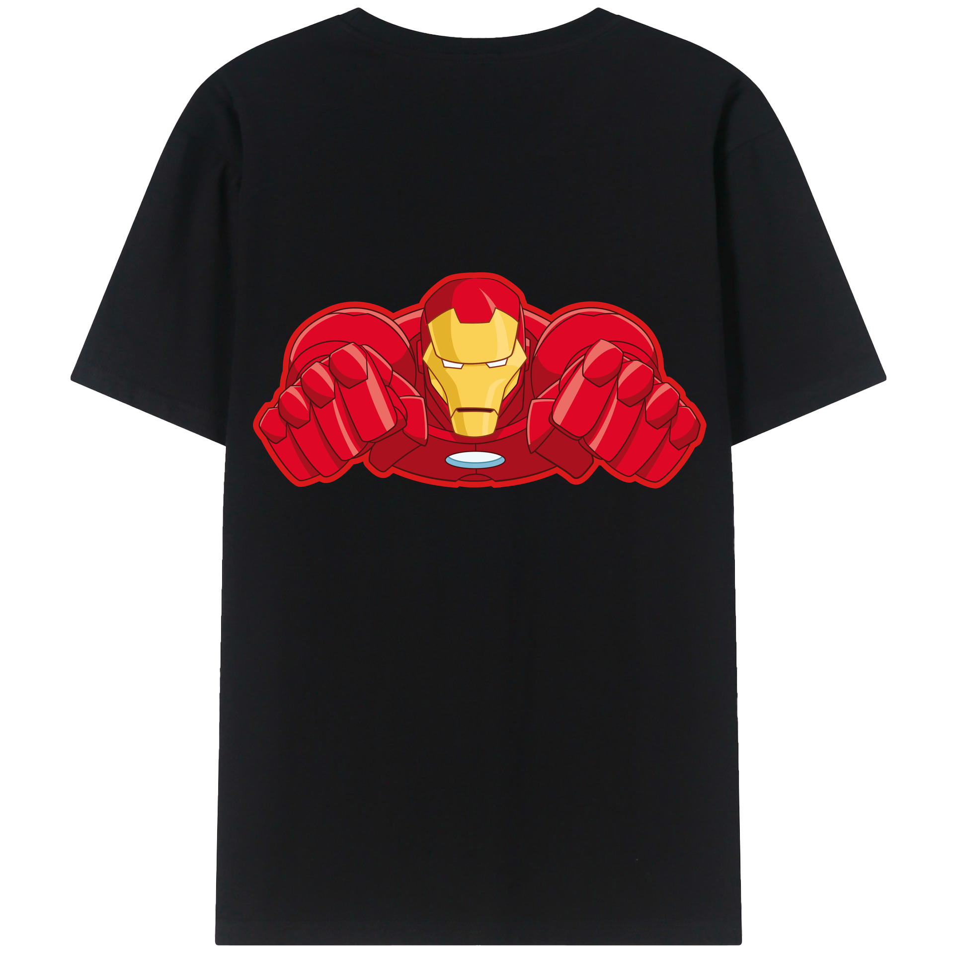 （画像用） アベンジャーズ The Avengers 綿100％ メンズ半袖Tシャツ（バックプリント） 通気性