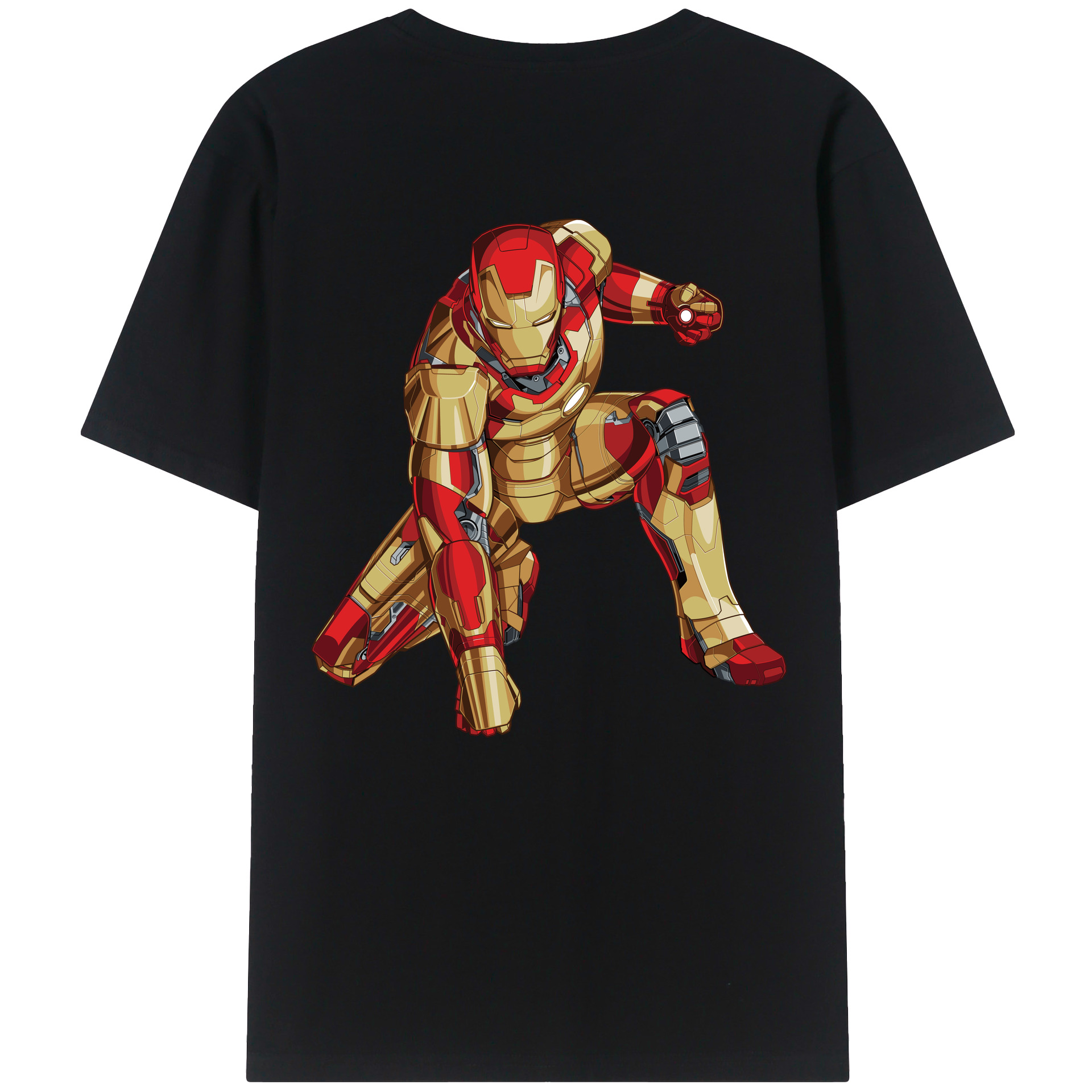 （画像用） アベンジャーズ The Avengers 綿100％ メンズ半袖Tシャツ（バックプリント） 通気性