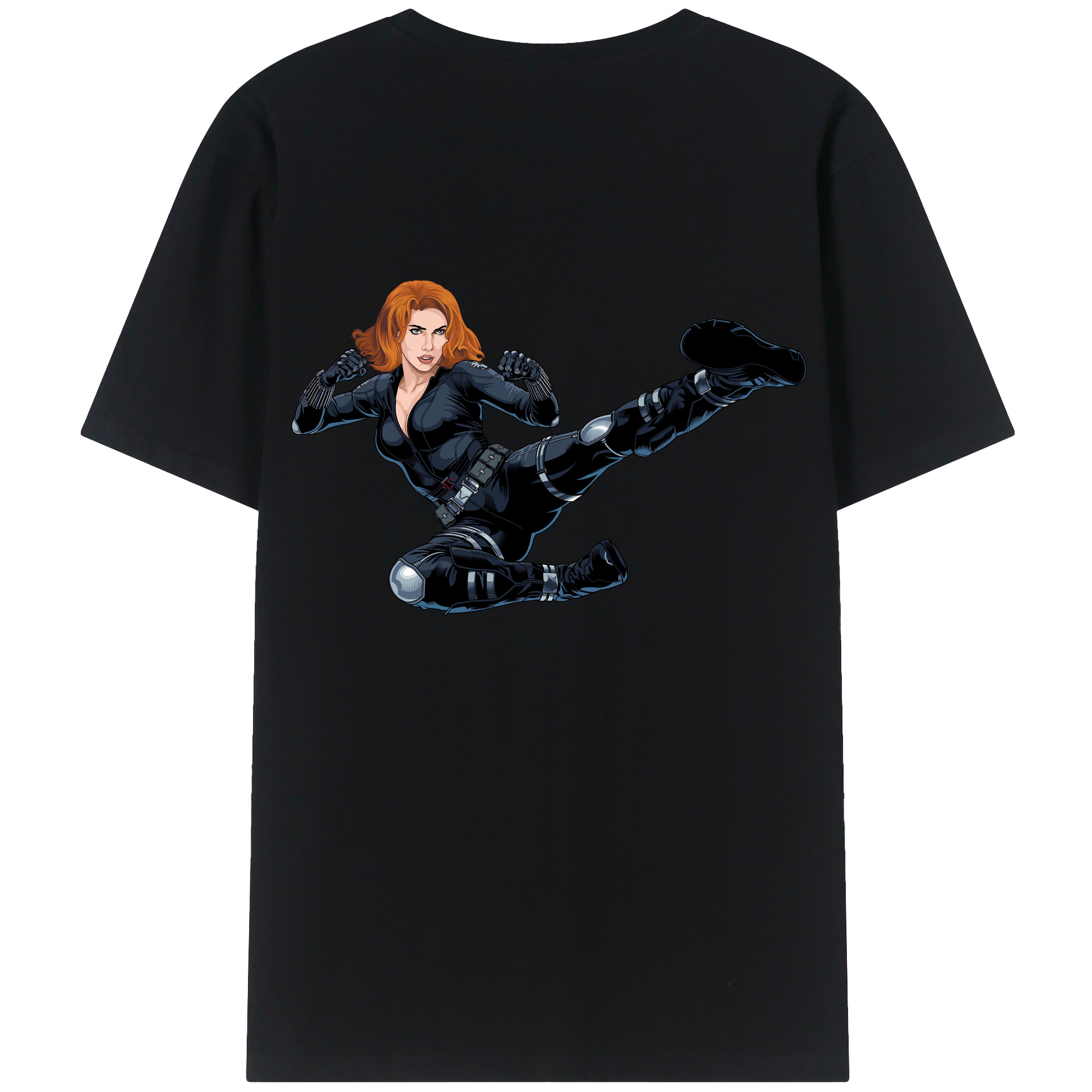 （画像用） アベンジャーズ The Avengers 綿100％ メンズ半袖Tシャツ（バックプリント） 通気性