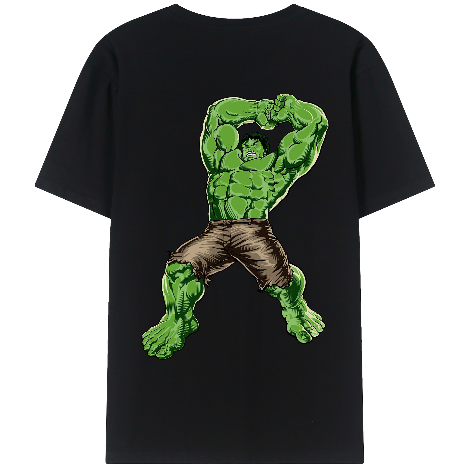 （画像用） アベンジャーズ The Avengers 綿100％ メンズ半袖Tシャツ（バックプリント） 通気性